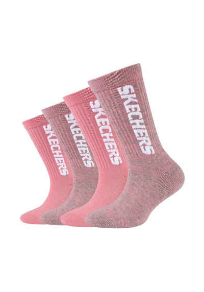 Skechers Socken (4-Paar) mit gepolsterter Sohle