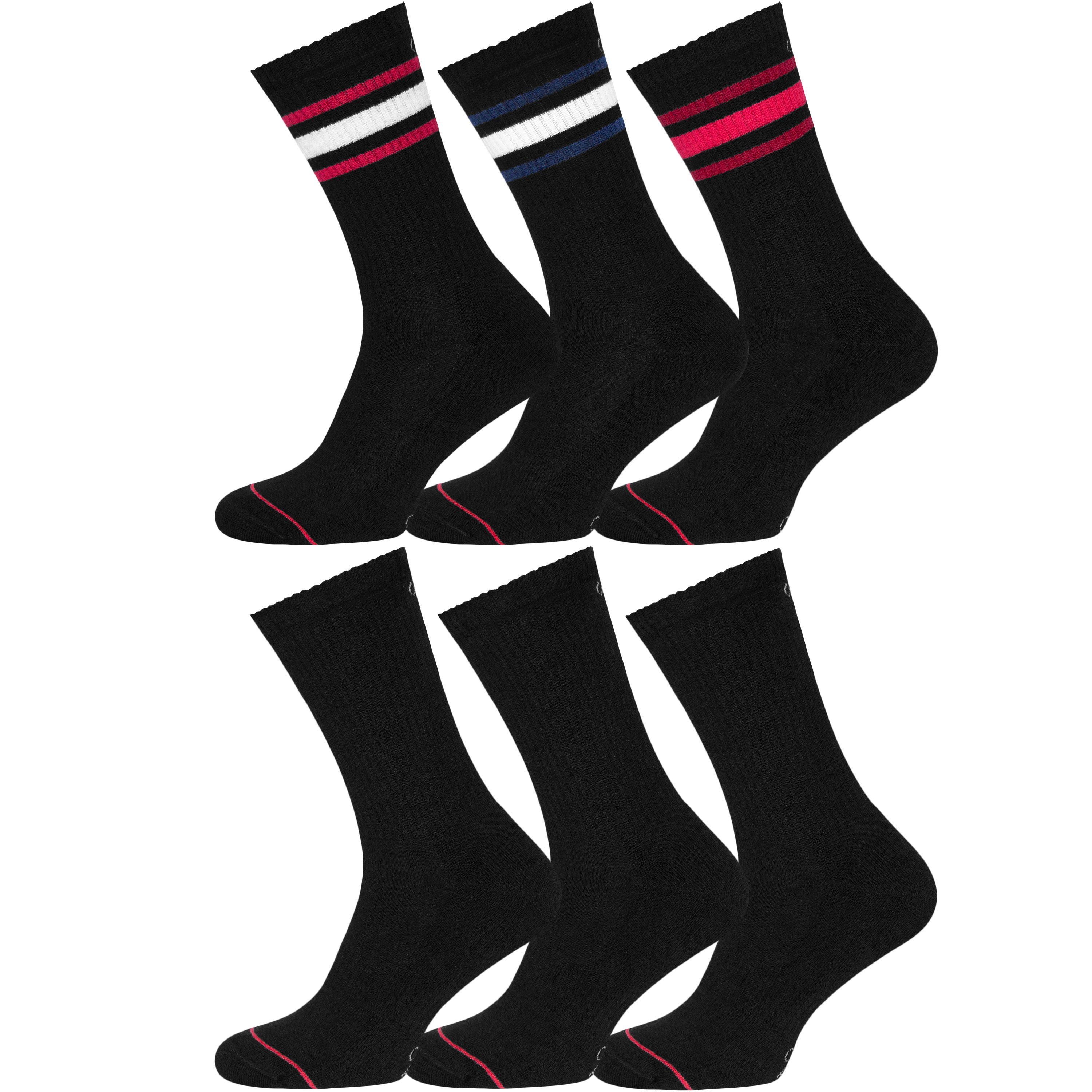 Tennissocken Retro Sport und Freizeit Socken Unisex mit Farbstreifen
