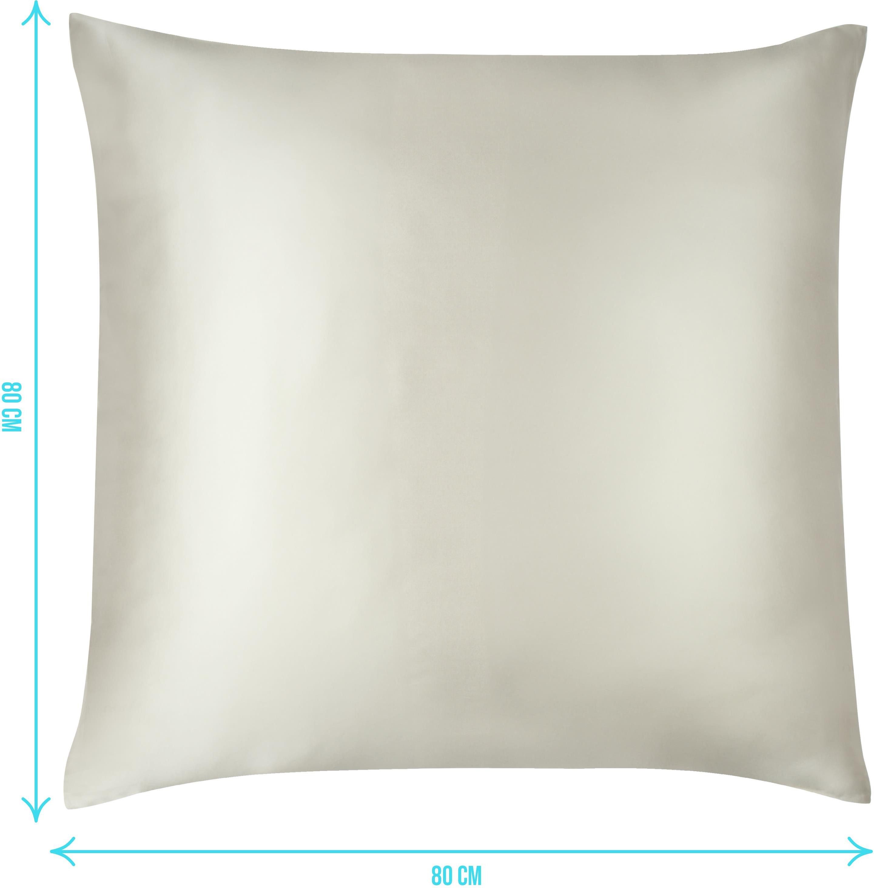 Aspero Kissenbezüge 2x Seiden Kissenbezüge 80x80 cm Enna, Haut- und haarschonendes Material