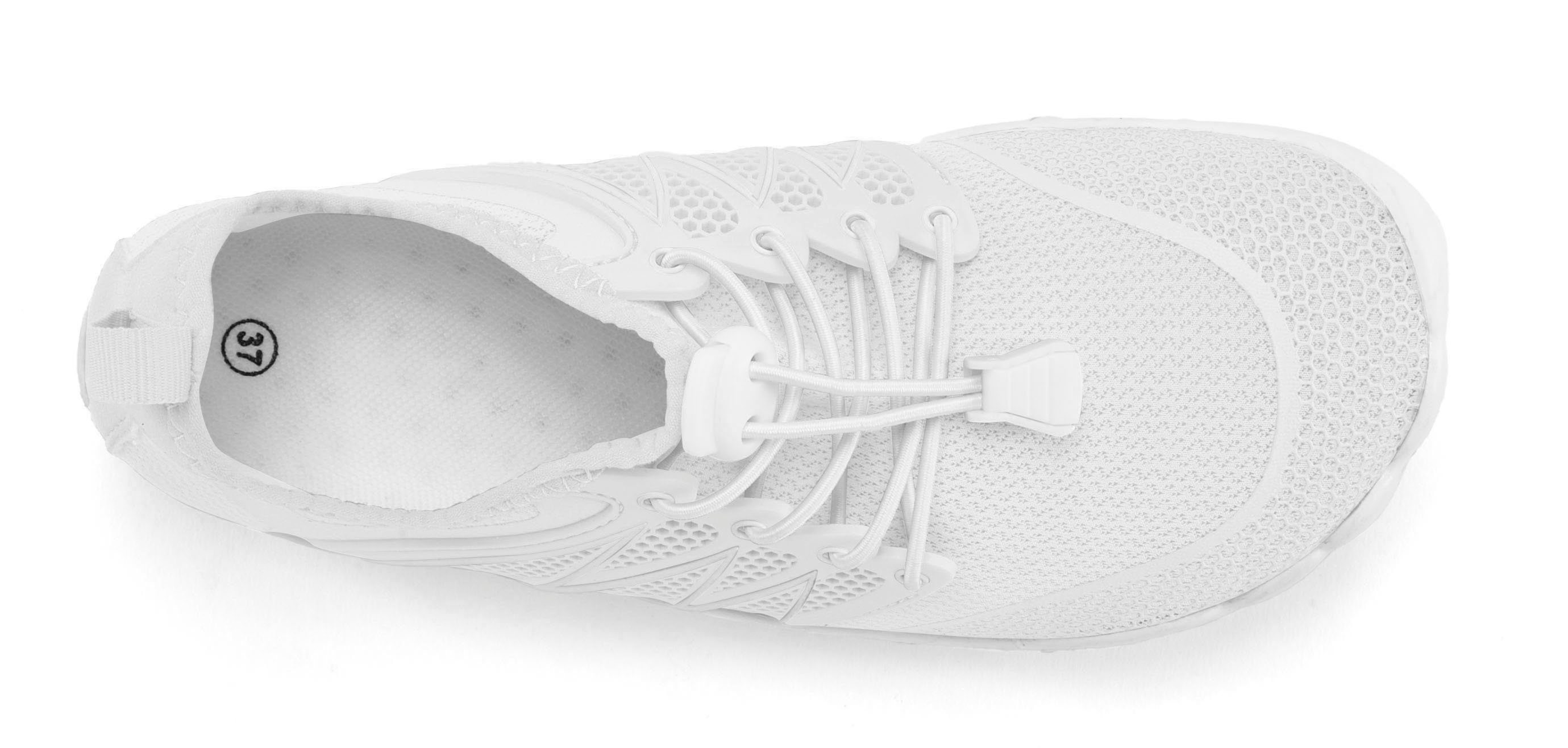Venice Beach Badelatsche, Badeschuhe, Badeschlappe, Barfußschuh, leichter Slipper Aquaschuh Wasserschuh mit elastischen Bändern, schnelltrocknend VEGAN