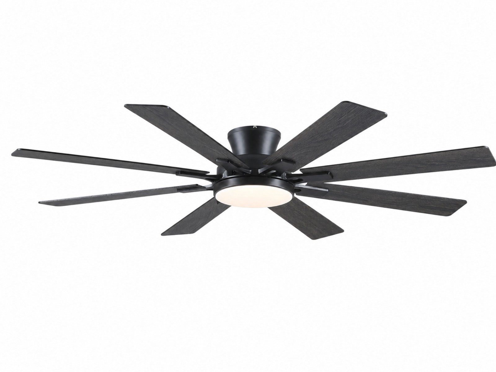 Surtime Deckenventilator mit LED-Licht und leiser Motor, 8 Flügel, 6 Geschwindigkeitsstufen, Ø 132 cm, 48 W, IP44, Sommer-/Winterbetrieb, mit Fernbedienung