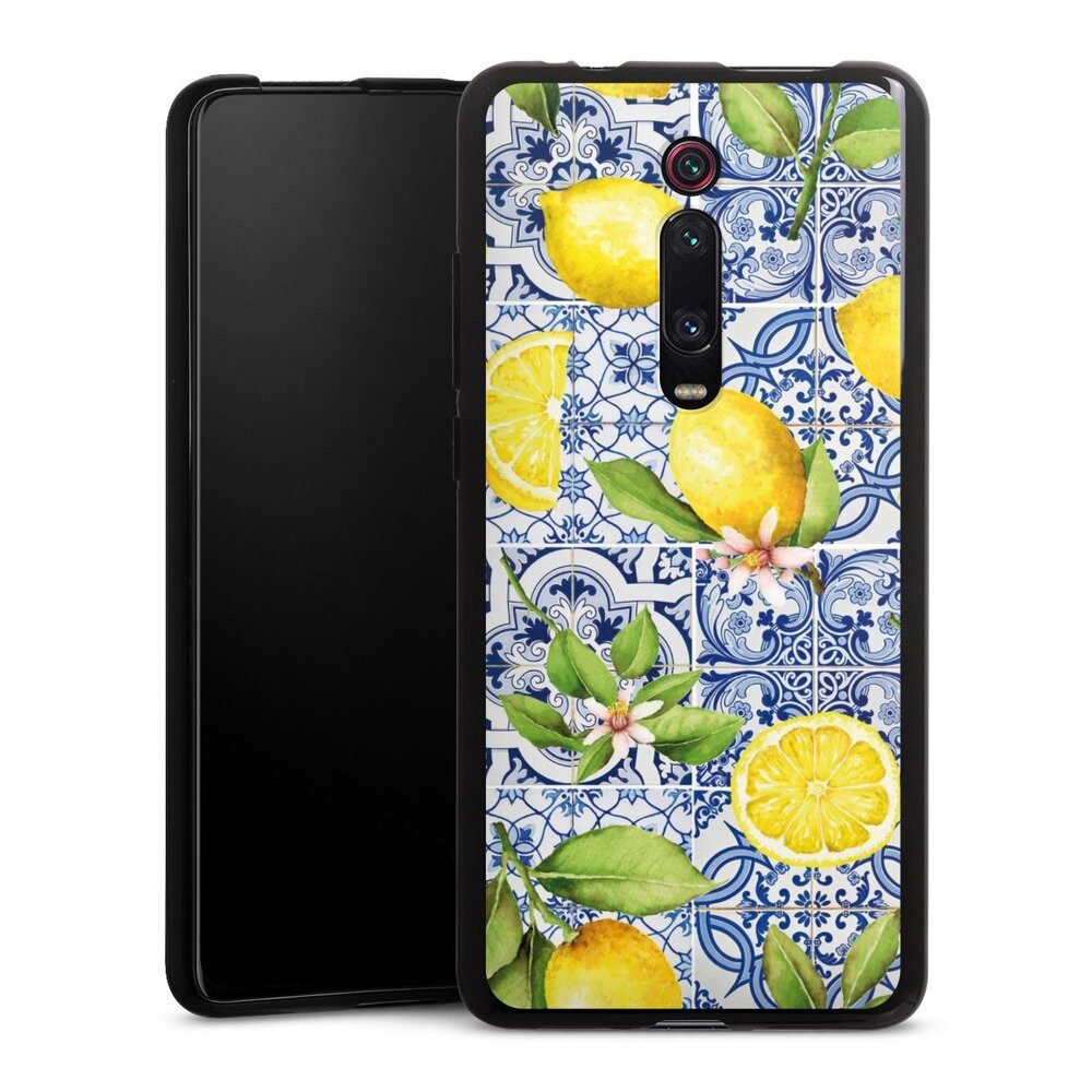 DeinDesign Handyhülle Zitrone Muster Griechenland Griechische Zitronen Muster, Xiaomi Mi 9T Silikon Hülle Bumper Case Handy Schutzhülle