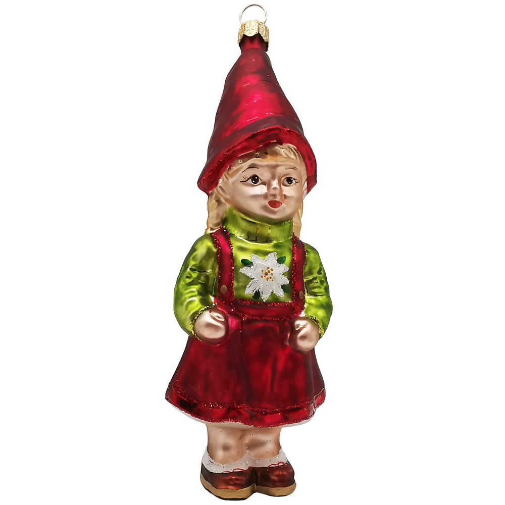 Schatzhauser Christbaumschmuck Alp Mädchen Zila, 12cm (1-tlg), mundgeblasen, handbemalt