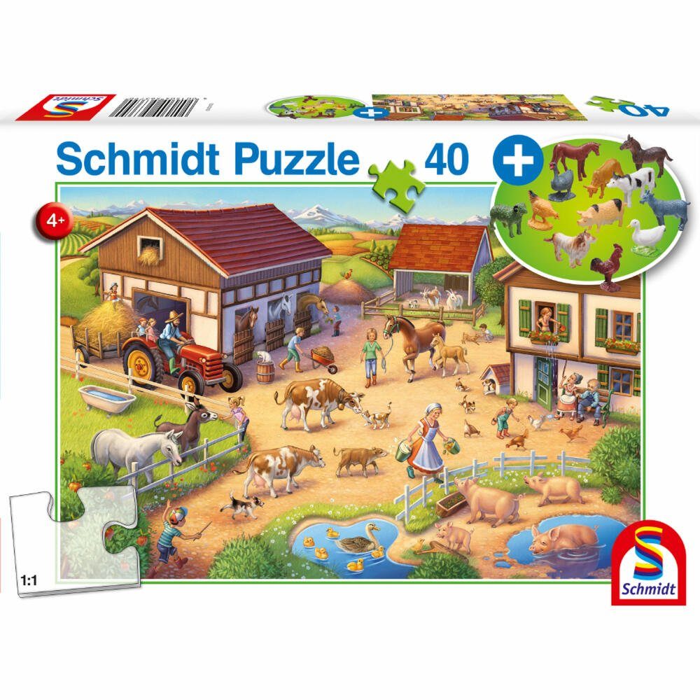 Schmidt Spiele Puzzle Lustiger Bauernhof 40 Teile, 40 Puzzleteile