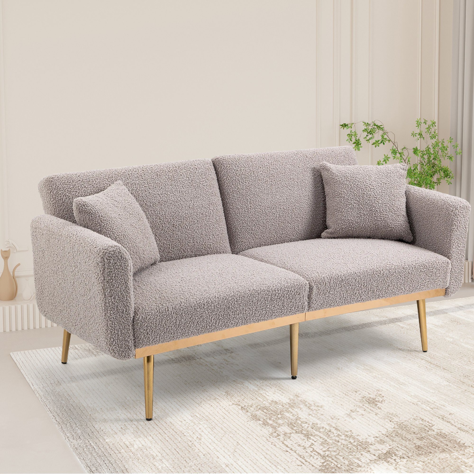 REDOM Sofa Schlafsofa, Akzentsofa, 65.35*30.71*30.31zoll grau