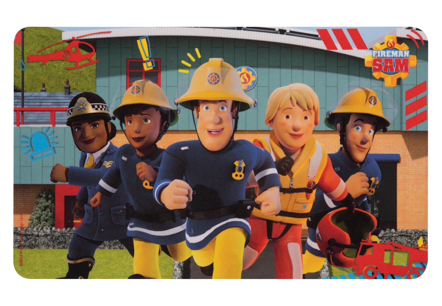 United Labels® Frühstücksbrett Feuerwehrmann Sam - Rettungsteam, Resopal