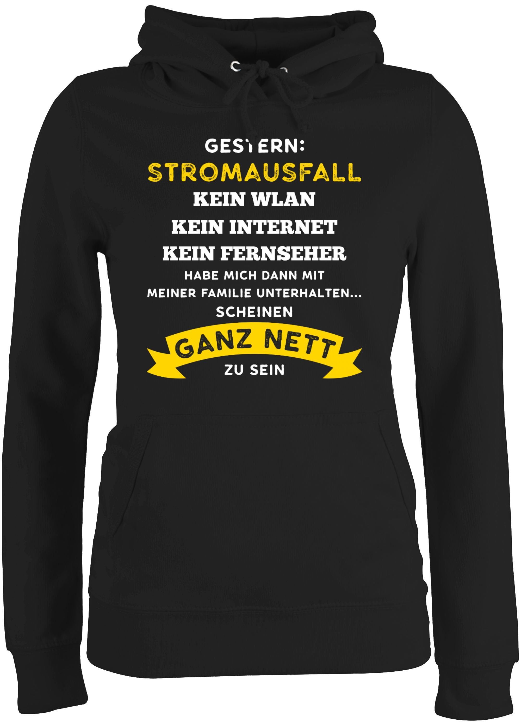 Shirtracer Hoodie »Stromausfall Kein WLAN Familie Sprüche Statement