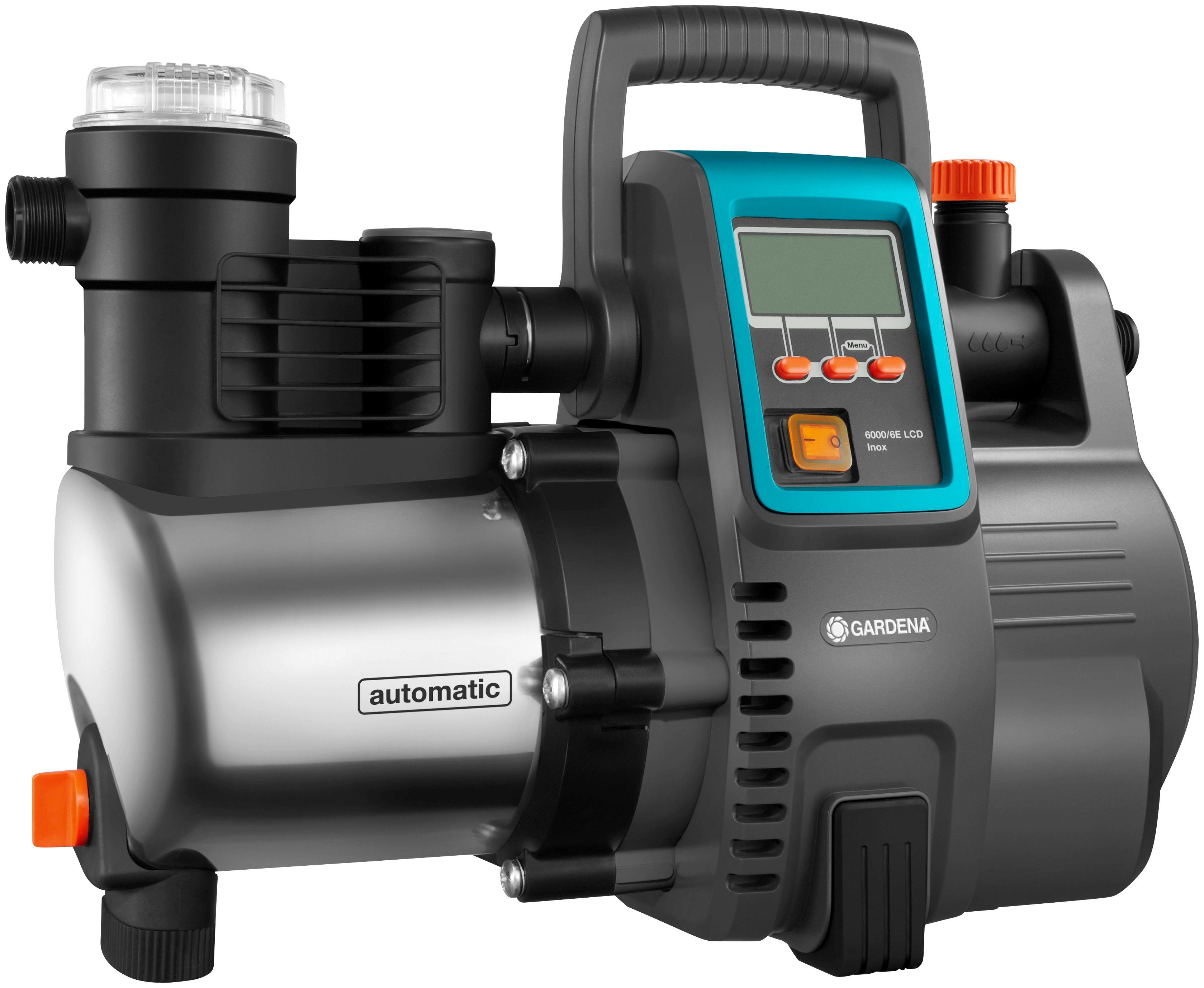 GARDENA Gartenpumpe Haus- & Gartenautomat, 6000/6 LCD inox, 1760-20, 6000 l/h max. Fördermenge