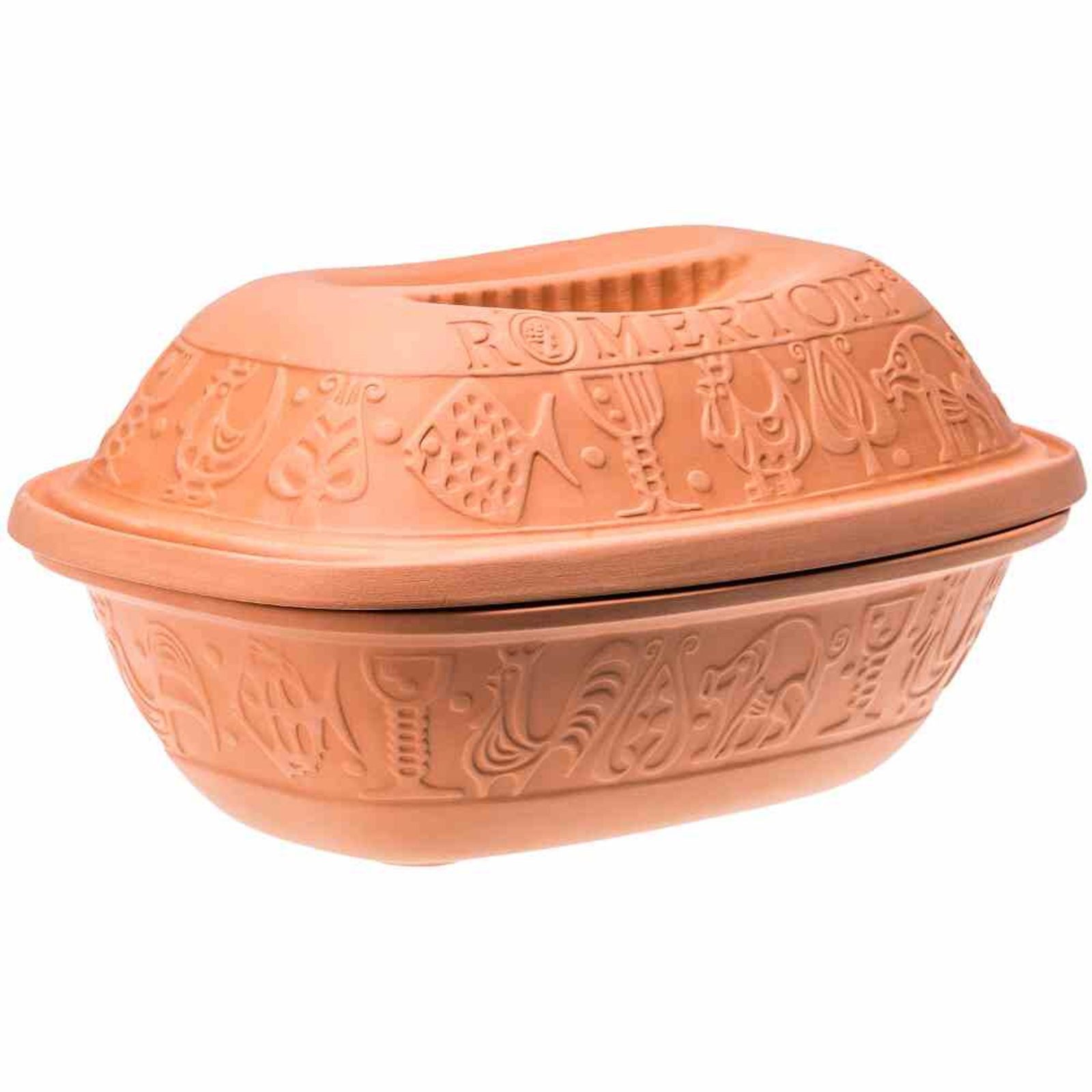 RÖMERTOPF Bräter Bräter "Klassiker" Römertopf Topf Kochtopf Ofenform Auflaufform Kochen, Ton