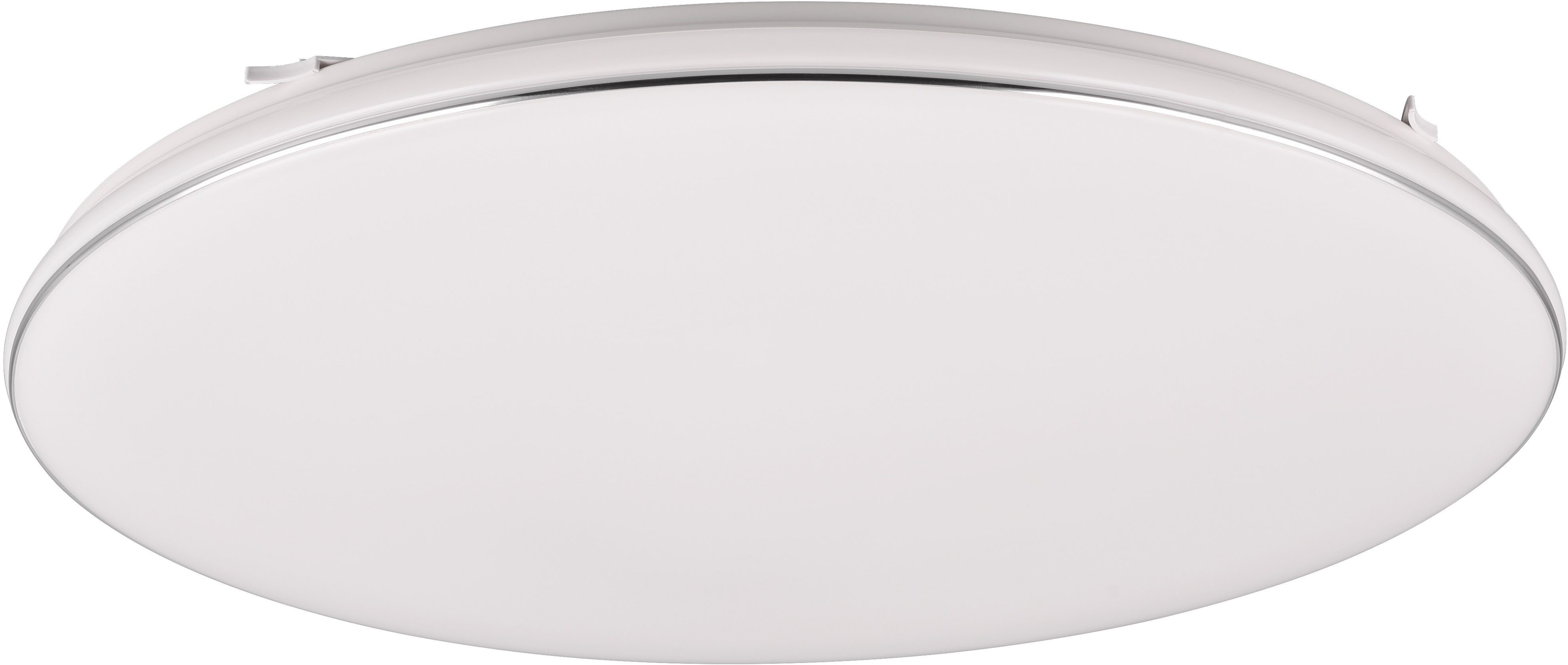 Reality Leuchten LED Deckenleuchte BLANCA, elegant schlichte weiße LED Deckenlampe mit Ø 53cm, warmweiß, Dimmfunktion, LED fest integriert, Warmweiß, 3-Stufen dimmbar über Wandschalter, Deckenlampe für Büro Flur Treppe