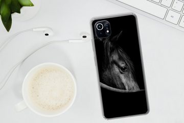 MuchoWow Handyhülle Pferde - Porträt - Schwarz - Tiere, Phone Case, Handyhülle Xiaomi Mi 11, Silikon, Schutzhülle