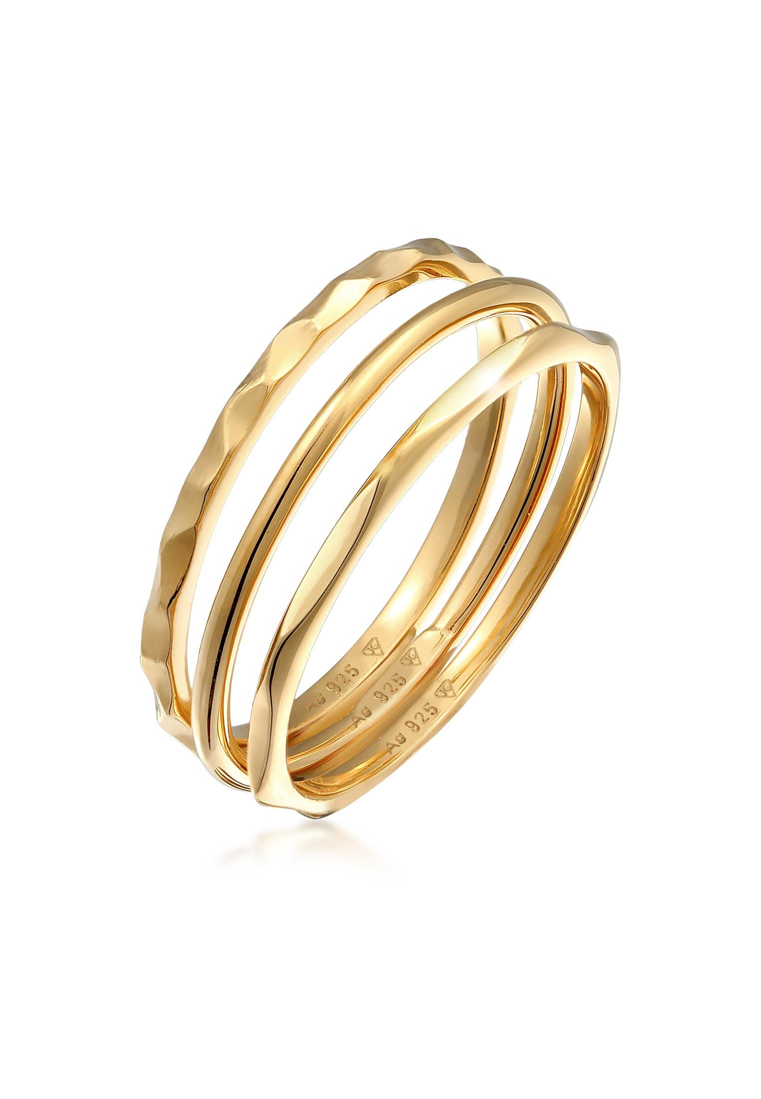Ring-Set Stapelring Stacking Boho Set (3 tlg) 925 Sterling Silber