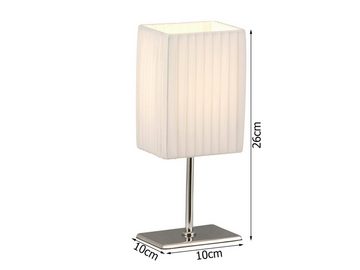 meineWunschleuchte LED Tischleuchte, LED wechselbar, warmweiß, Nachttischlampe für Fensterbank Fensterlampe Lampenschirme Stoff H26cm