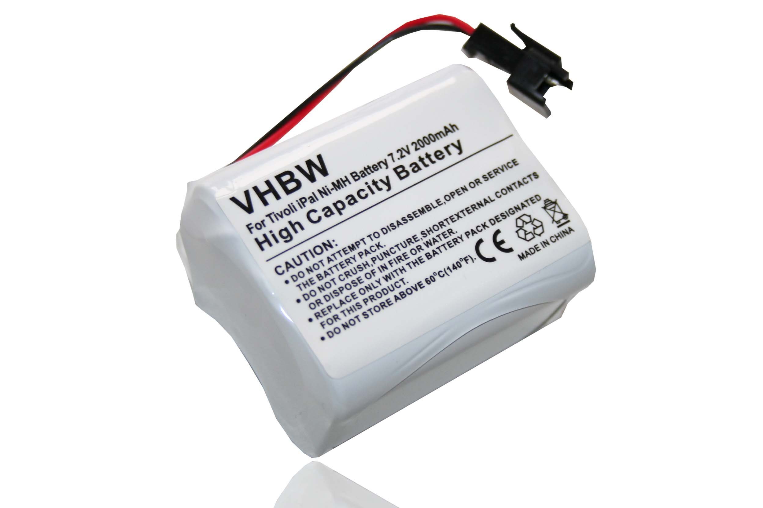 vhbw Ersatz für Tivoli MA-1, MA-2, MA-3, MA1, MA2 für Akku NiMH 2000 mAh (7,2 V)