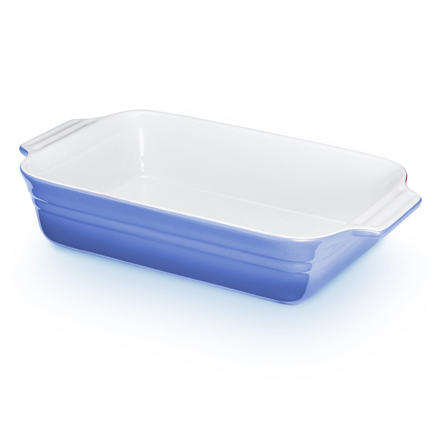 KHG Auflaufform groß 40 cm Hellblau für 4-6 Personen, Steingut, (1-St), Antihaft (mit Emaile glasiert)