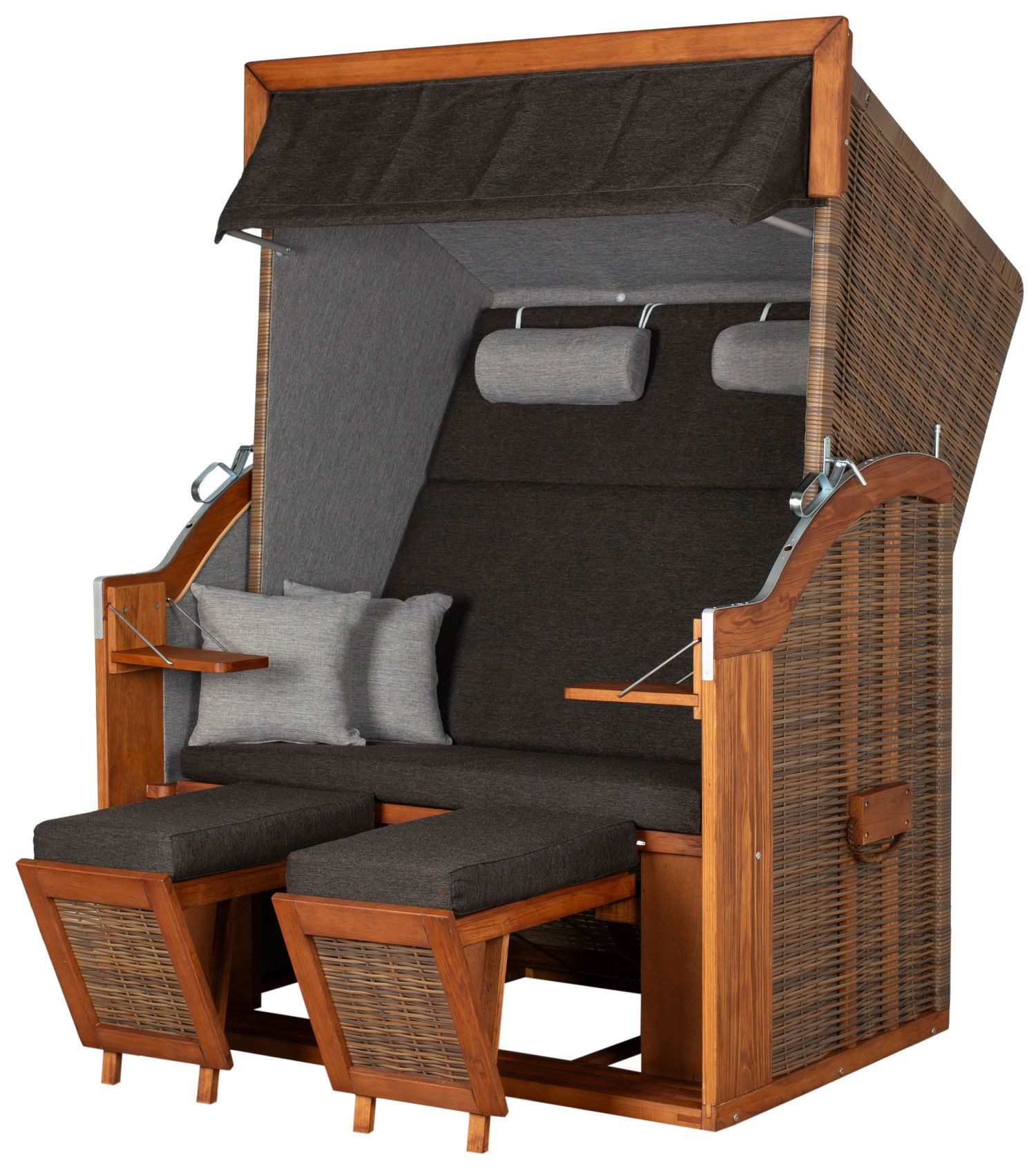 Strandkorb Tinnum Pinie - PE griseum - Modell 572
