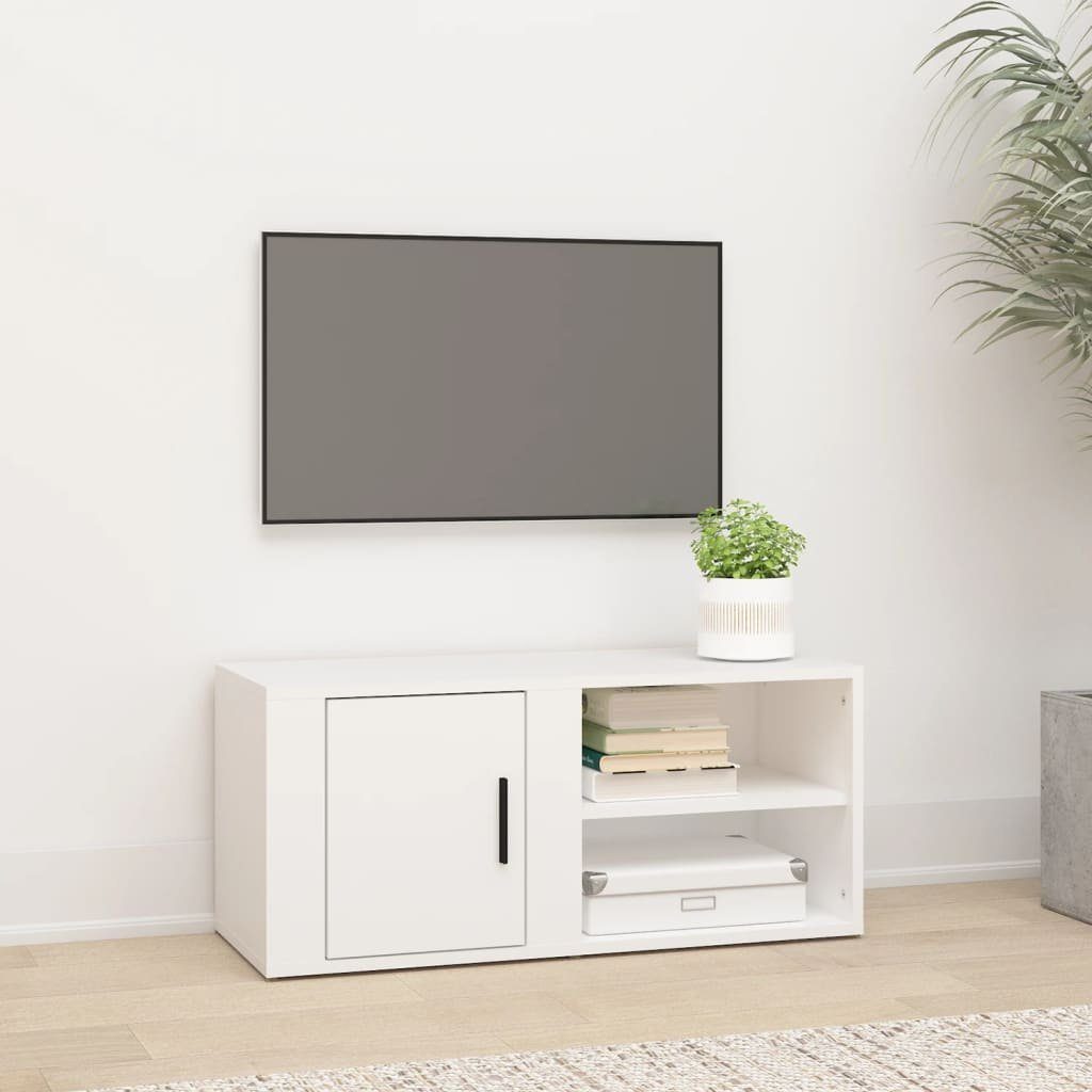 furnicato TV-Schrank Weiß 80x31,5x36 Holzwerkstoff cm