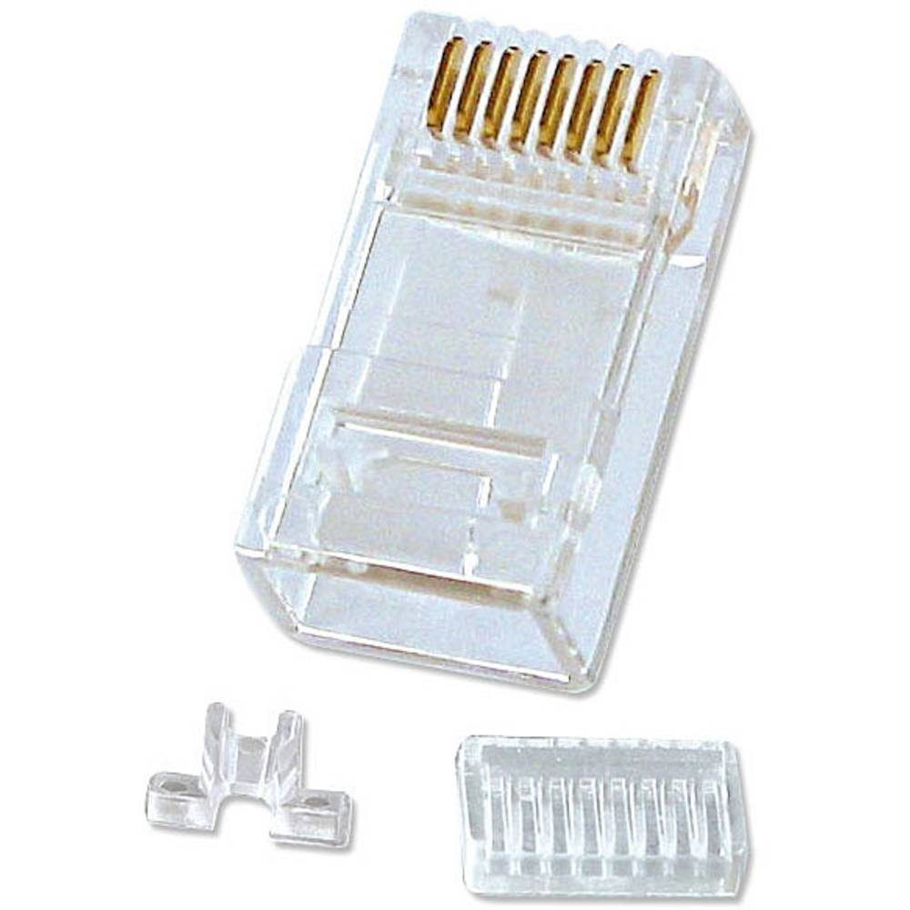 RJ45 Stecker UTP Cat.6, mit Einführhilfe, 10er Netzwerk-Adapter