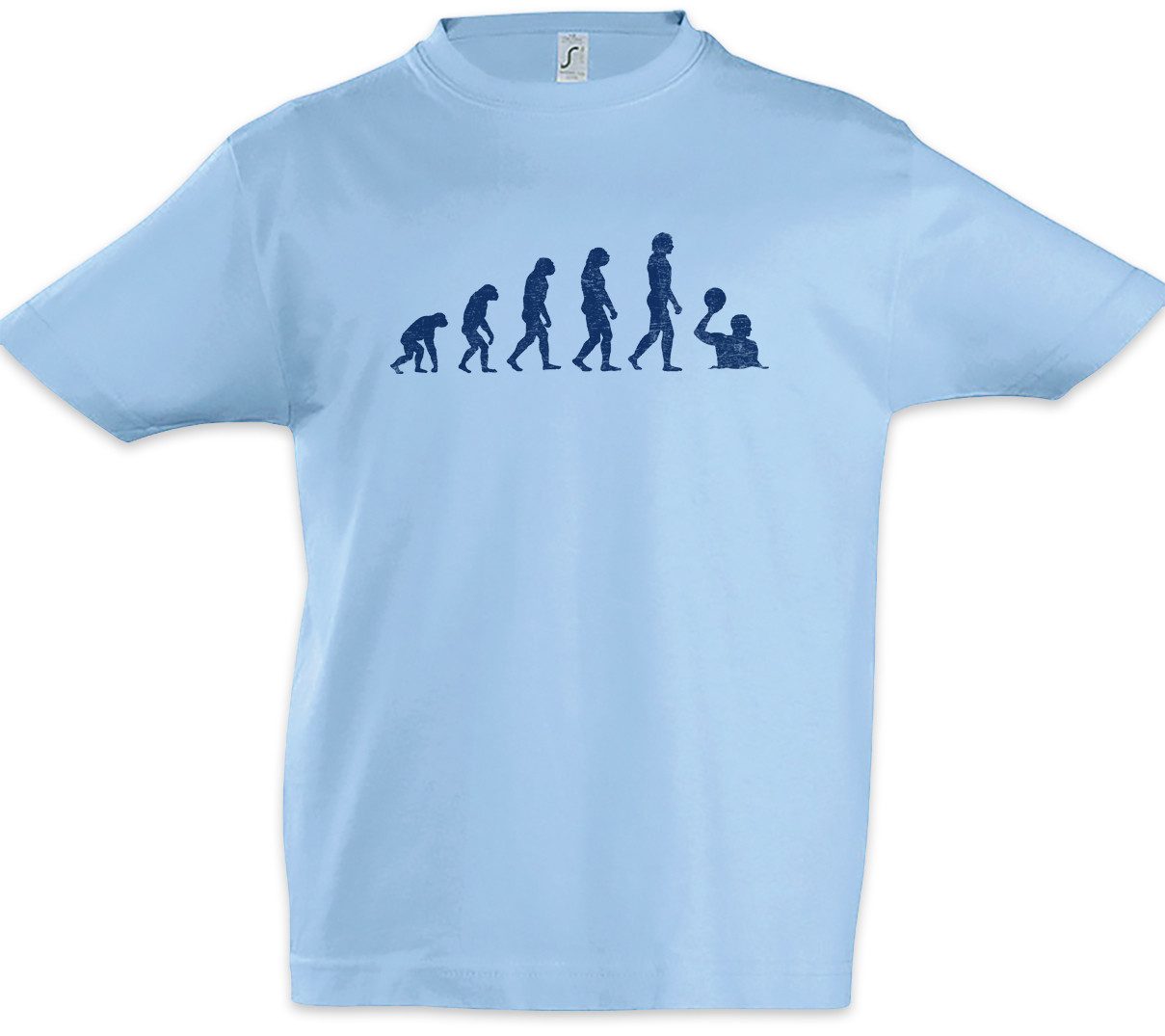 Print-Shirt Water Polo Evolution Kinder T-Shirt Wasserball Player Game Sport