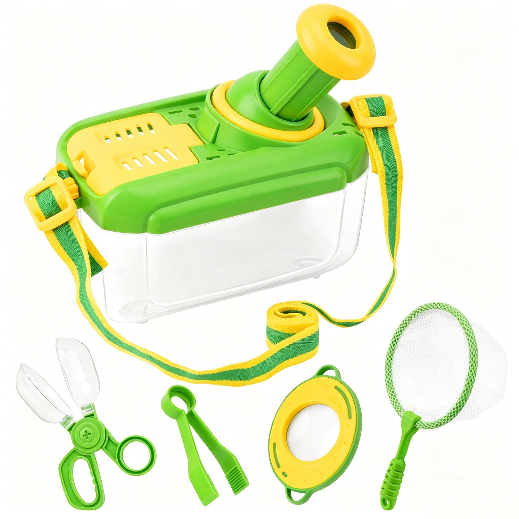 CLTYQ Experimentierkasten Forscherset, Entdecker Set mit Insekten Beobachtungsbox 5-teiliges Set, (5-tlg), Lupenglas Kinder, Insektenfänger,Schmetterlingsnetz ür Kinder ab 3