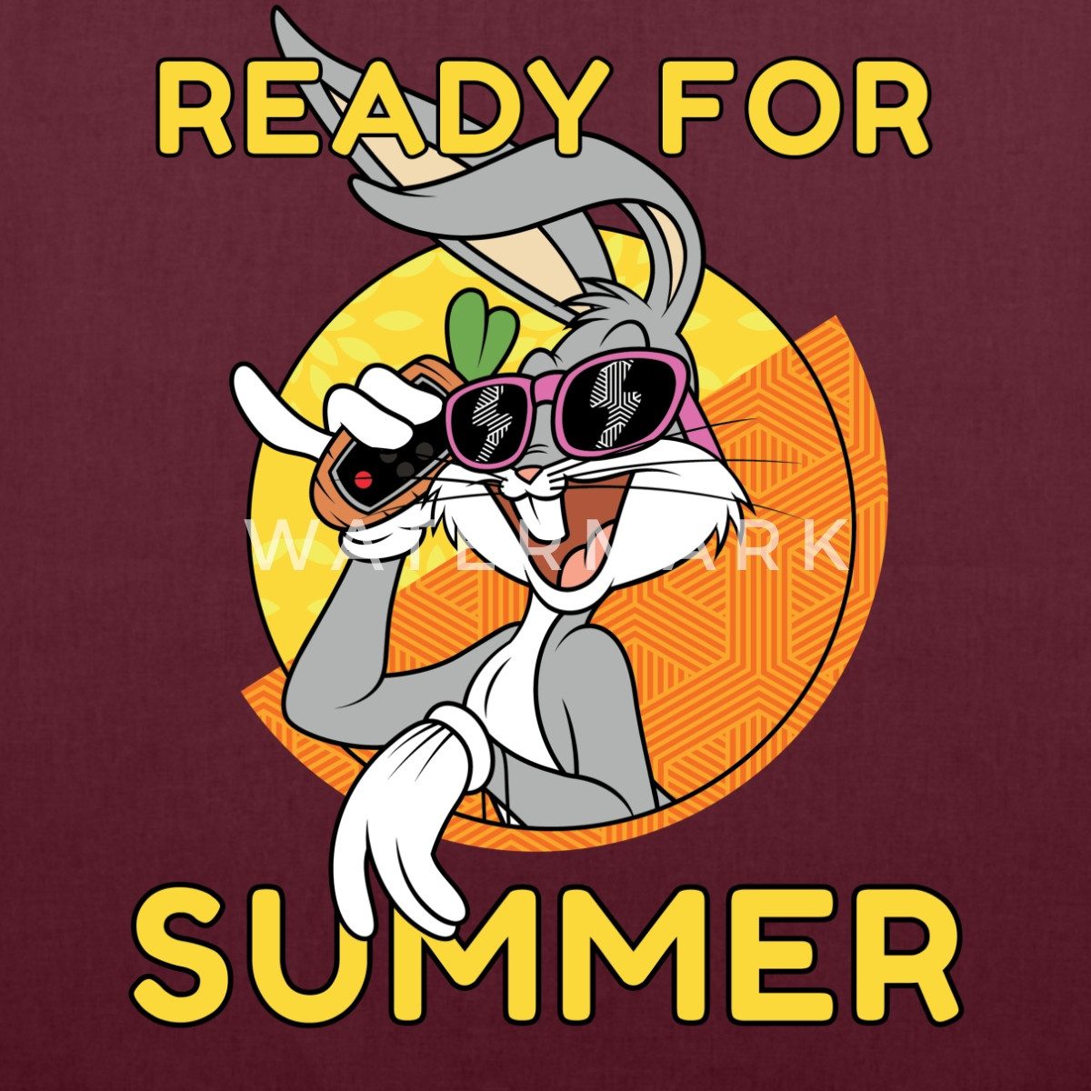 Spreadshirt Henkeltasche Looney Tunes Bugs Bunny Ready For Summer Sommer Stoffbeutel (1-tlg)
