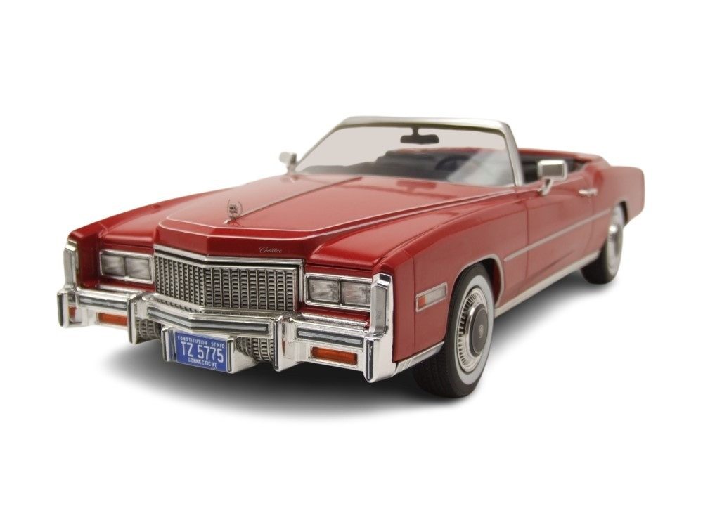 MCG Modellauto Cadillac Eldorado Convertible 1976 rot, Maßstab 1:18