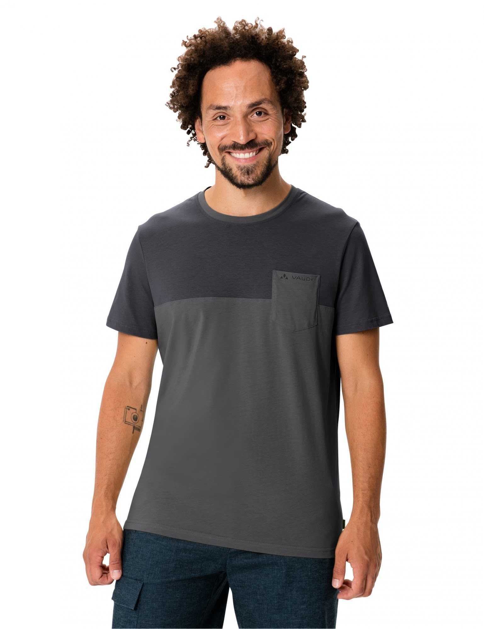 VAUDE T-Shirt Shirt Nevis Mens Black Kurzarm-Shirt Iii Vaude Phantom Herren