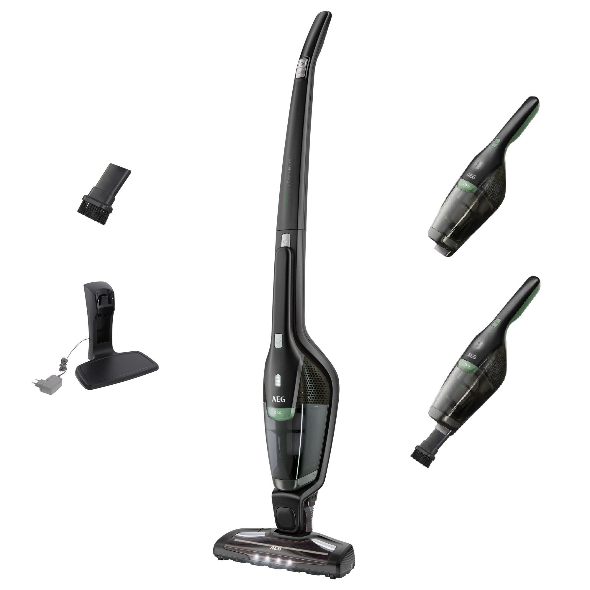 AEG Akku-Hand-und Stielstaubsauger CX7-2-45MÖ, 2200 W, beutellos, Flexible 2in1 Funktion, mit Bürstenreinigungsfunktion