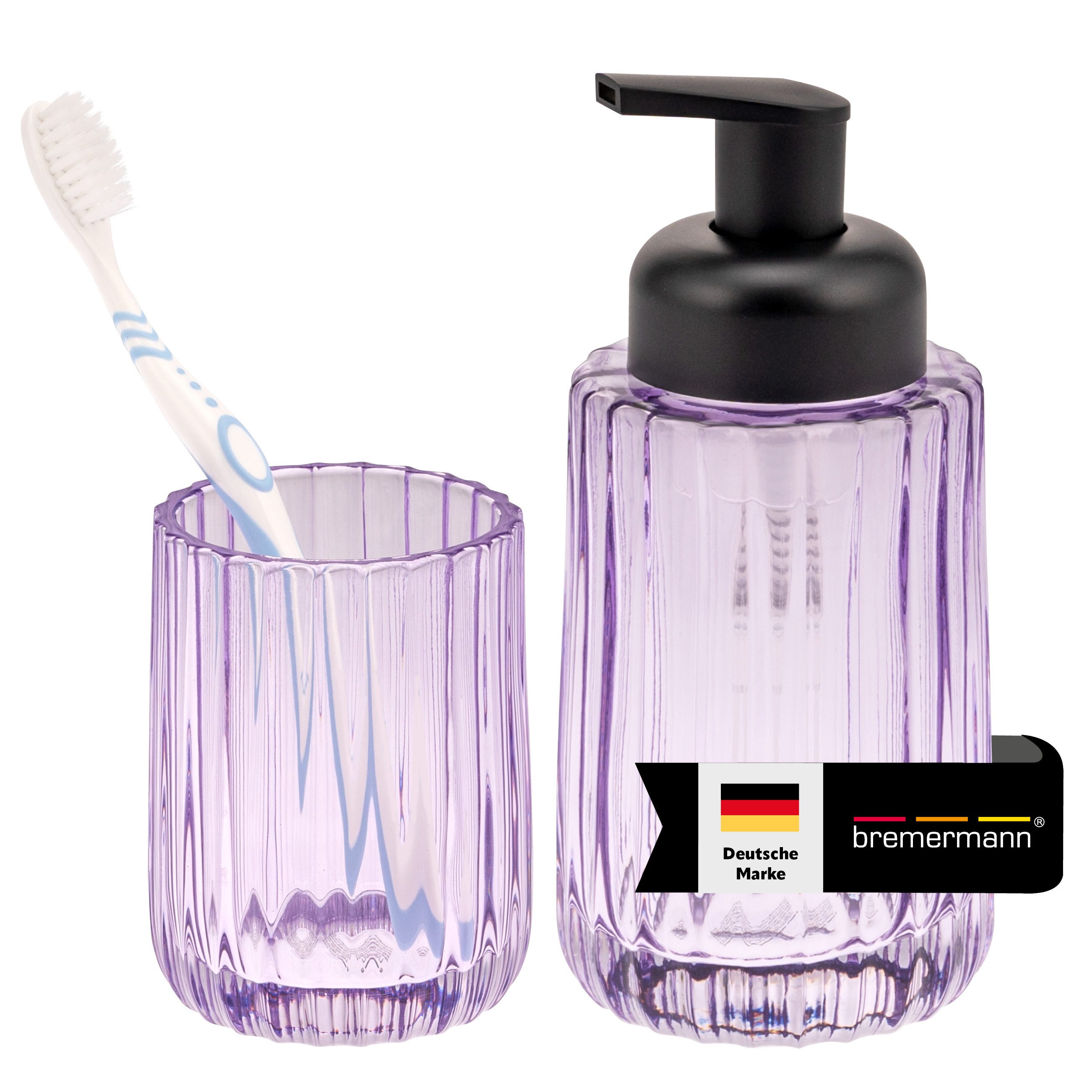 bremermann Badaccessoire-Set Schaum-Seifenspender und Zahnputzbecher, in günstig online kaufen