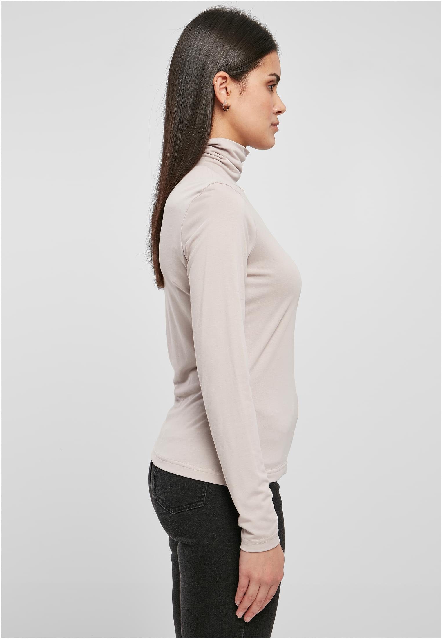 Longsleeve Langarmshirt CLASSICS (1-tlg) warmgrey Damen Turtleneck URBAN Modal Ladies