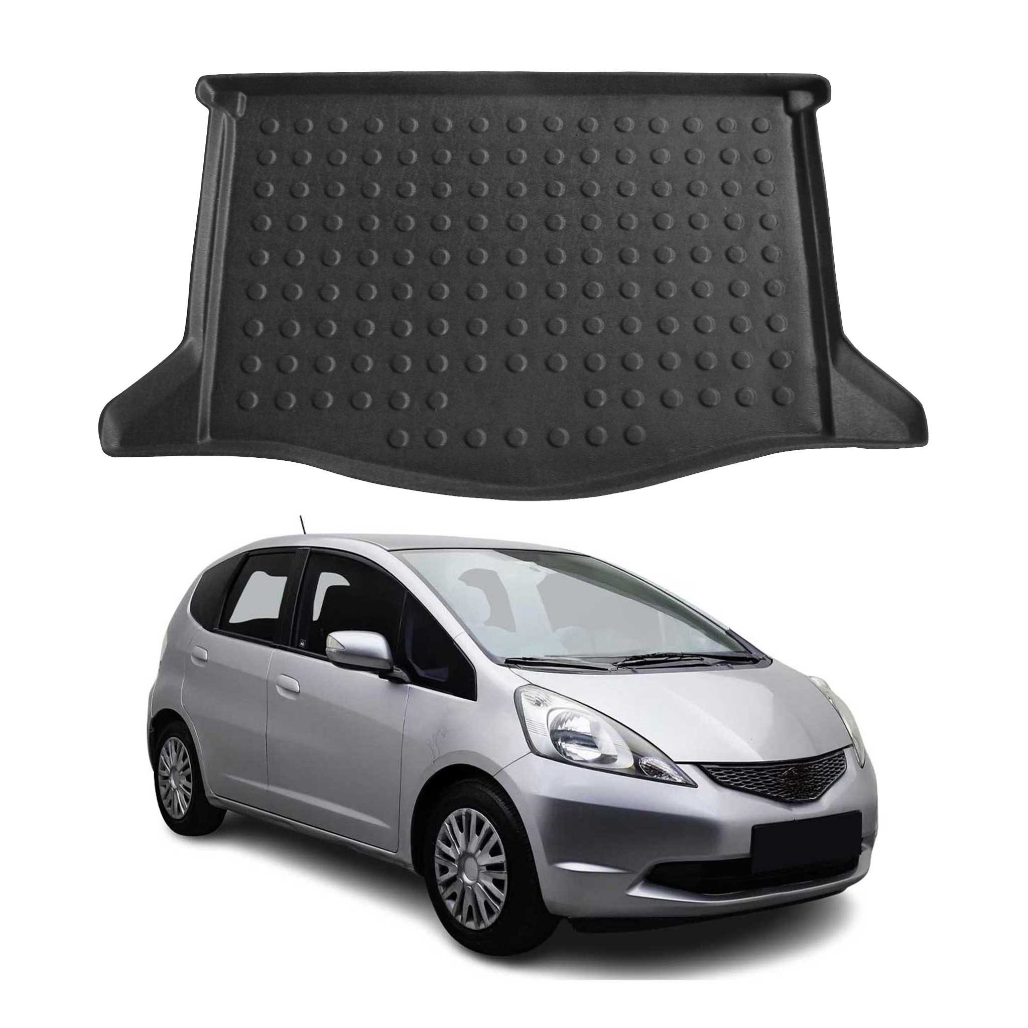 Kofferraummatte Kofferraumwanne für Honda Jazz 2009-2014 Gummi TPE Schwarz