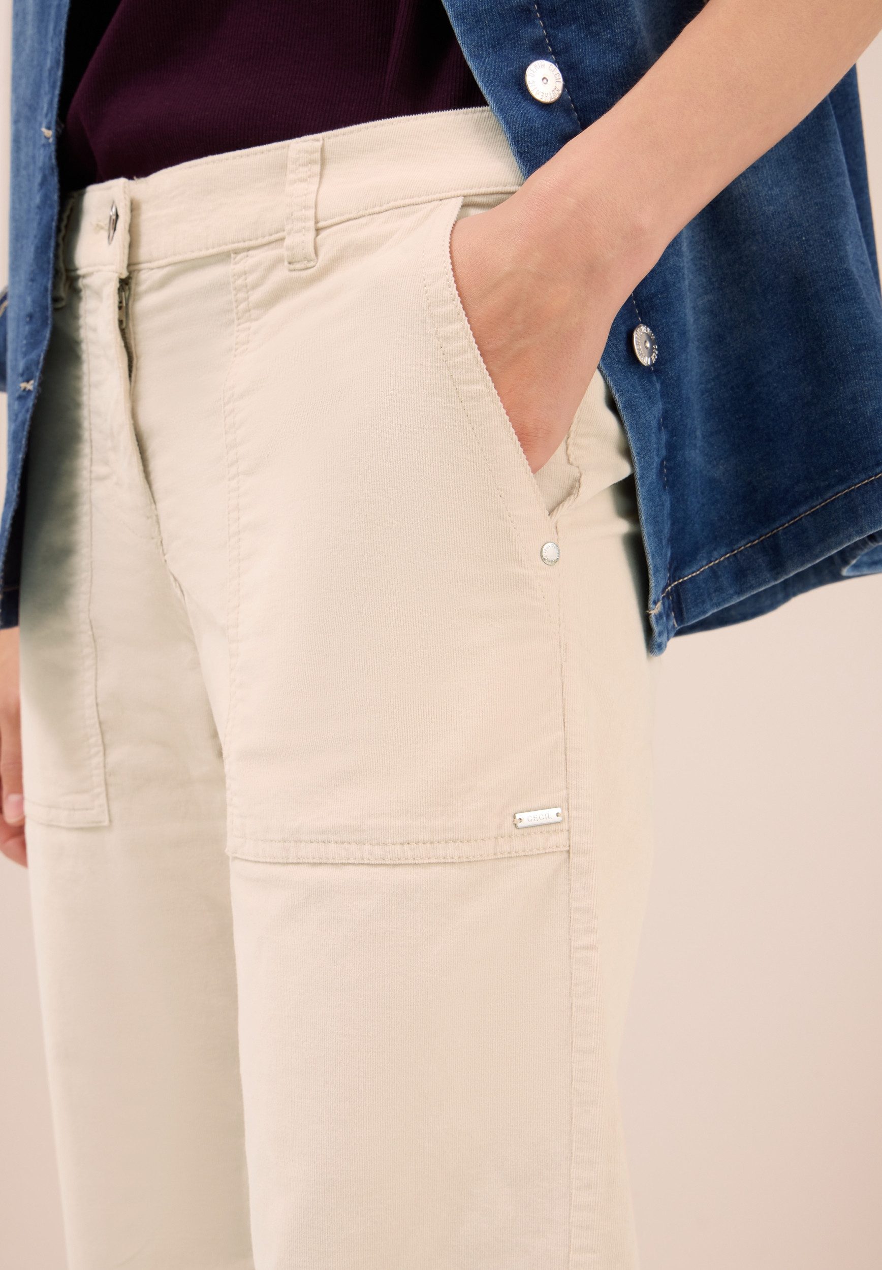 CECIL Chinos NOS Style Neele Finecord oat milk beige
