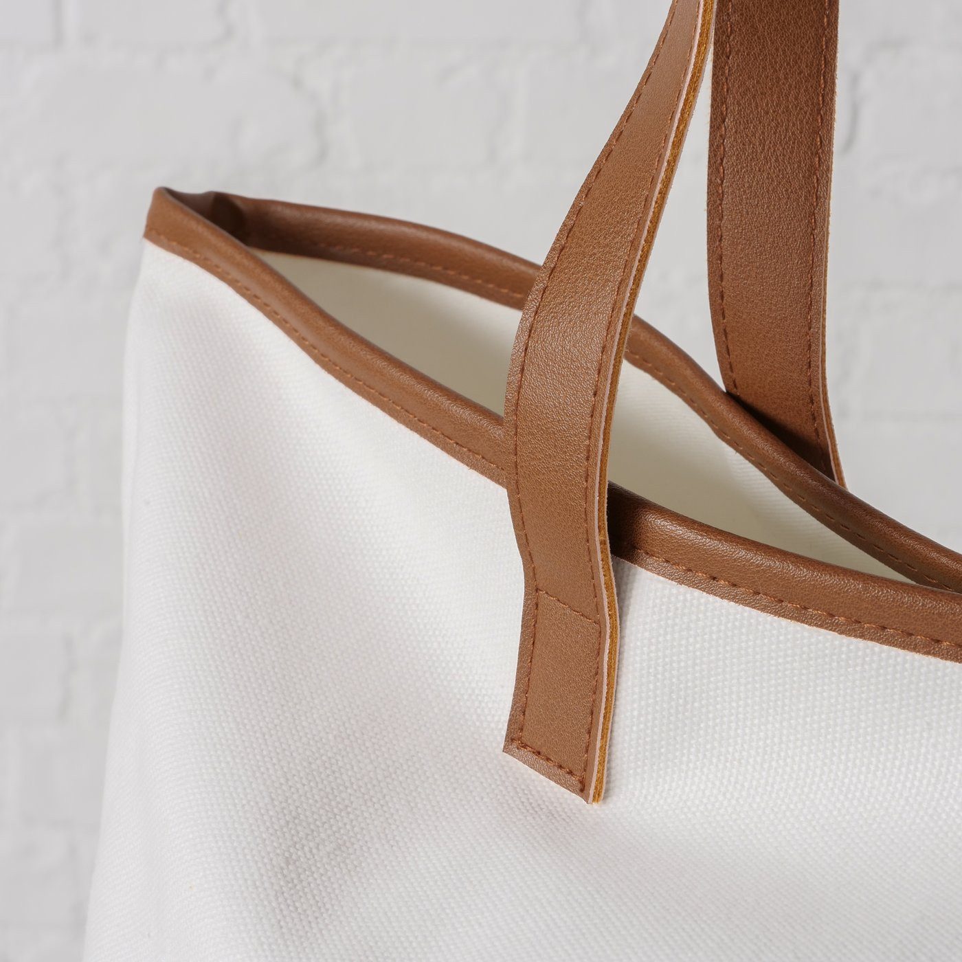 MF Strandtasche Strandtasche Maribel Reisetasche Creme Braun Baumwolle 50cm (1-tlg)