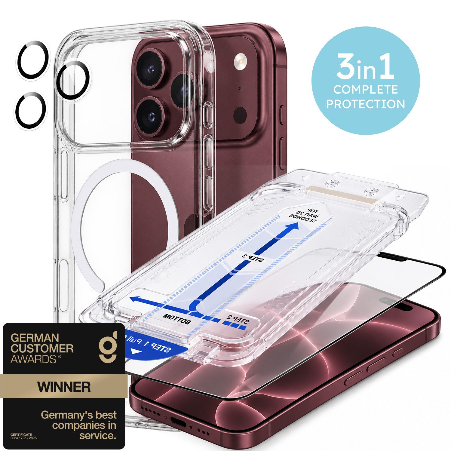 alkaya. Displayschutzglas MagSafe Hülle Panzerglas Schutzglas Schutz Kameraschutz Case Cover für iPhone 18 Pro Max iPhone 17 Pro Max, …