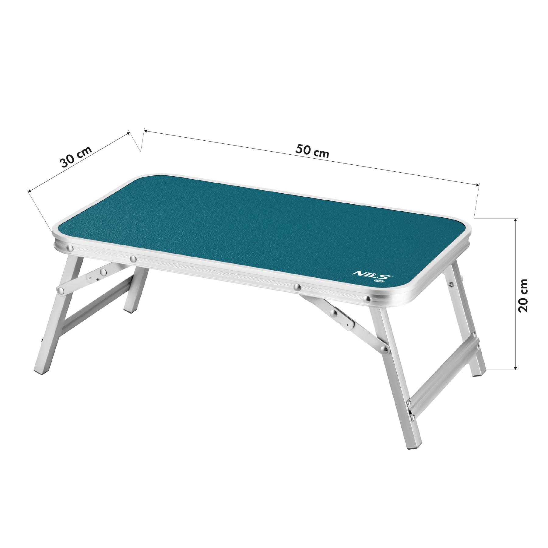 NILS CAMP Klapptisch Campingtisch Beistelltisch Falttisch (Spar-Set, 1-St., 50 x 30 x 20 cm leicht), faltbar, leicht, wetterfest, Aluminiumrahmen