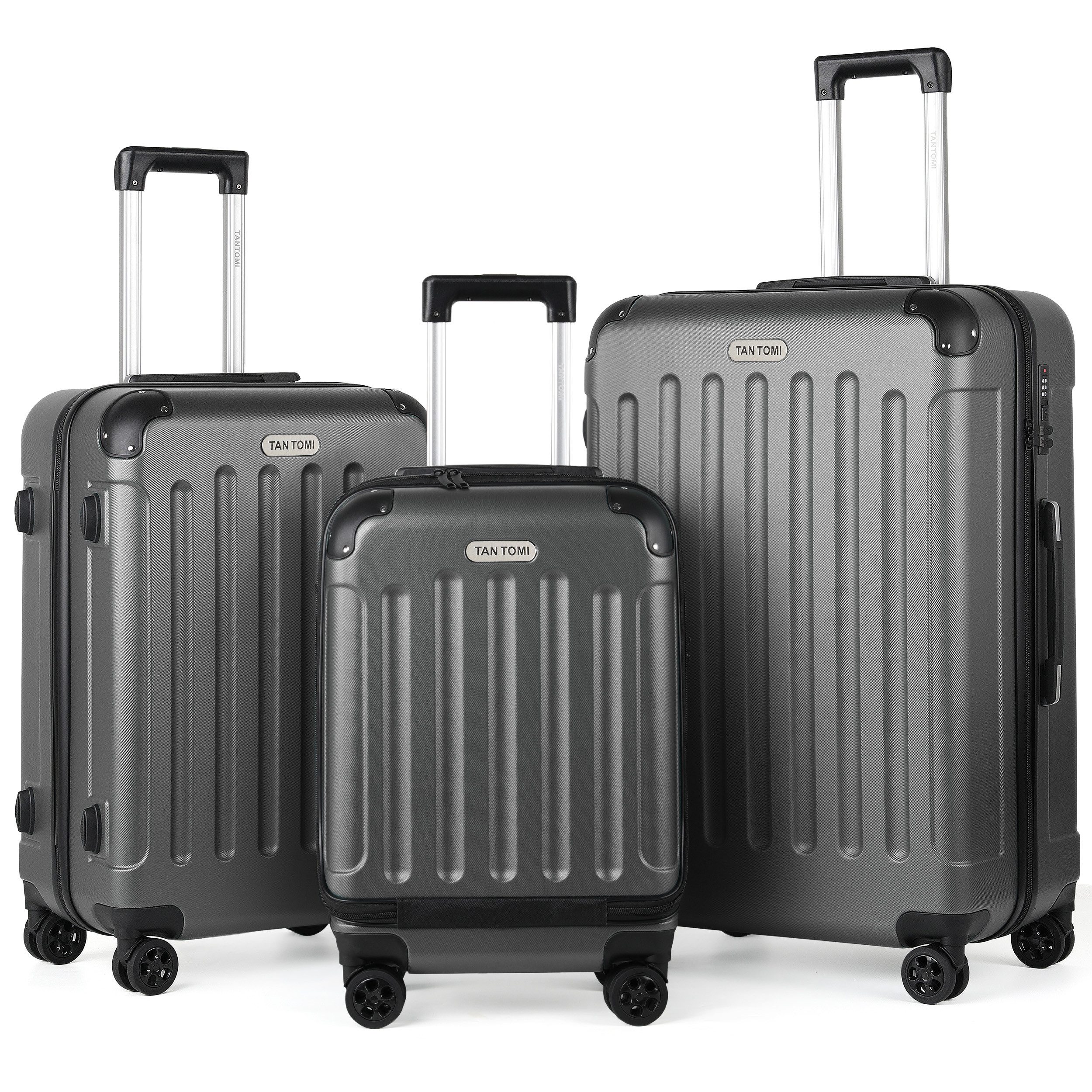 Kofferset 3-Tlg ABS Handgepäck Koffer-Set Rollkoffer Reisekoffer