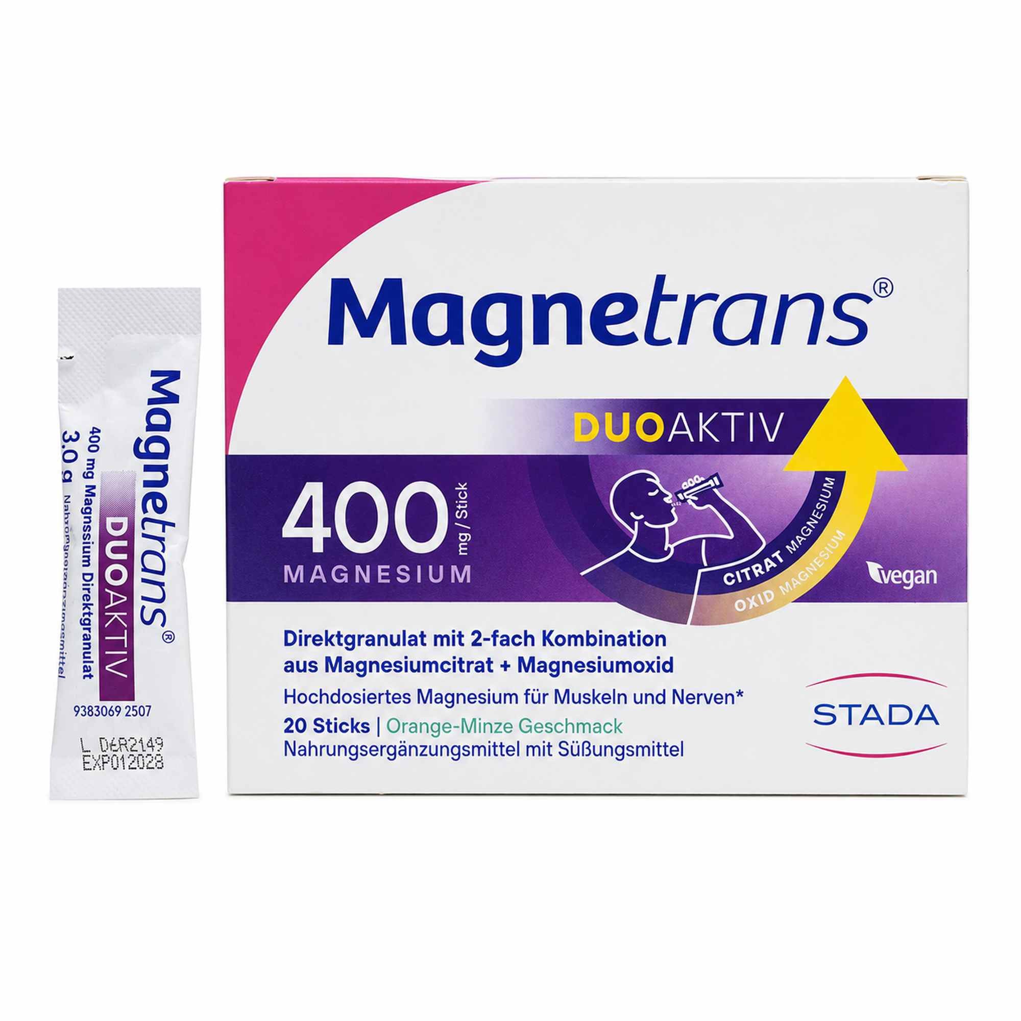 STADA Consumer Health Deutschland GmbH MAGNETRANS duo-aktiv 400 mg Sticks Sticks