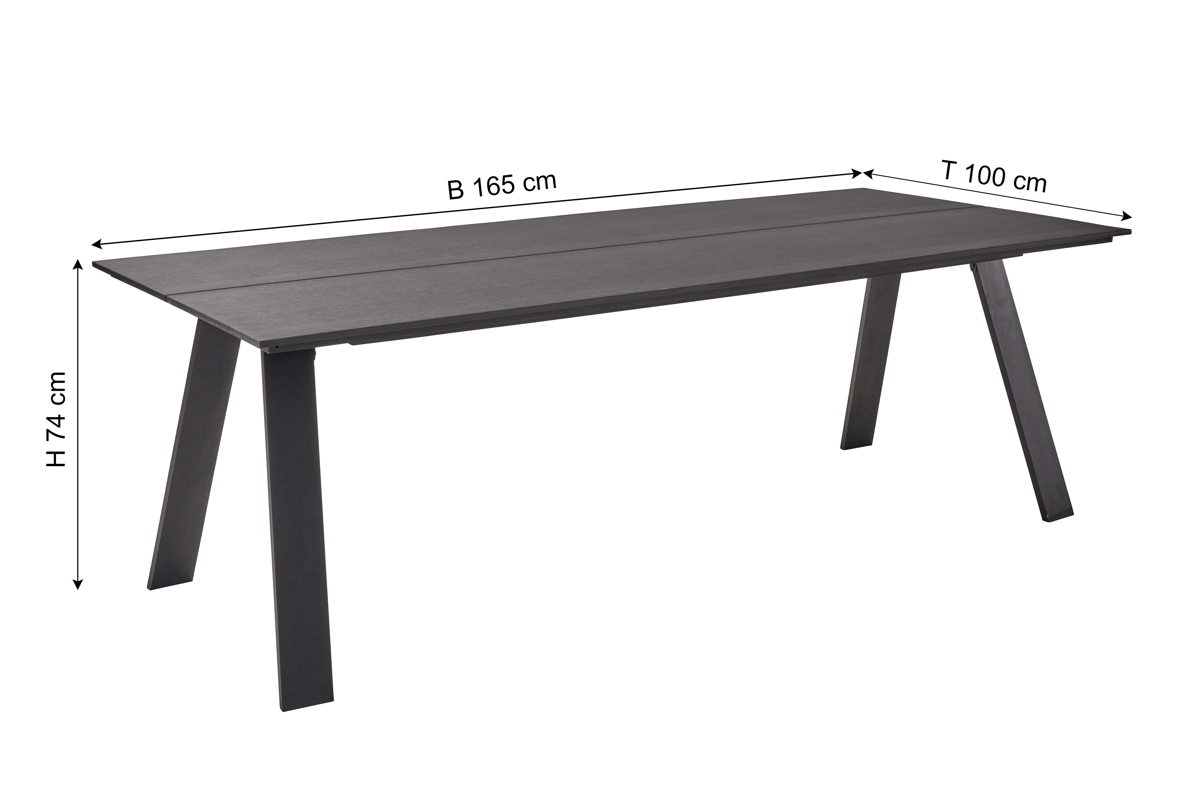 faee Gartentisch Tuno, rechteckig, Platte aus Polywood, wetterbeständig