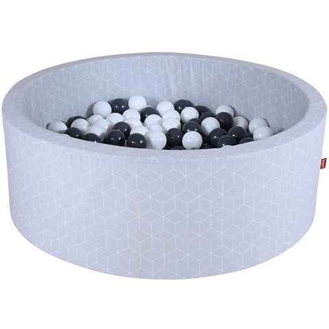 Knorrtoys® Bällebad Soft, Cube Grey, mit 300 Bällen Grey/creme; Made in Europe