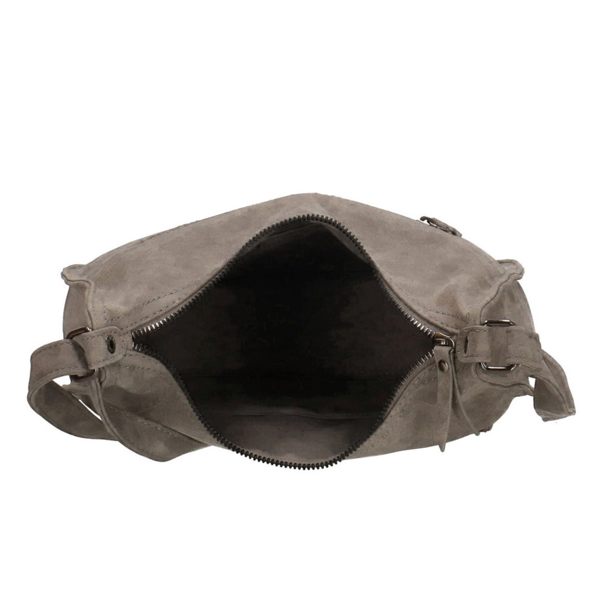 Christian Wippermann Umhängetasche Damen Tasche Schultertasche Umhängetasche Crossover Bag (1 tlg), Leder Optik Handtasche Grau