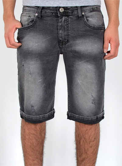 ESRA Джинсиshorts A360 Herren Джинси Shorts Hose, bis Übergröße / Plussize Große Größe, Herren kurze Джинси Hose mit 5 Pocket, Herrren kurze Джинсиhose mit Stretch, Джинсиshorts mit Rissen Destroyed Look, Herren Capri Джинси Herren Capri Hose Herren Capri Джинсиhose, Herren Shorts Джинси Straight Regular Comfort