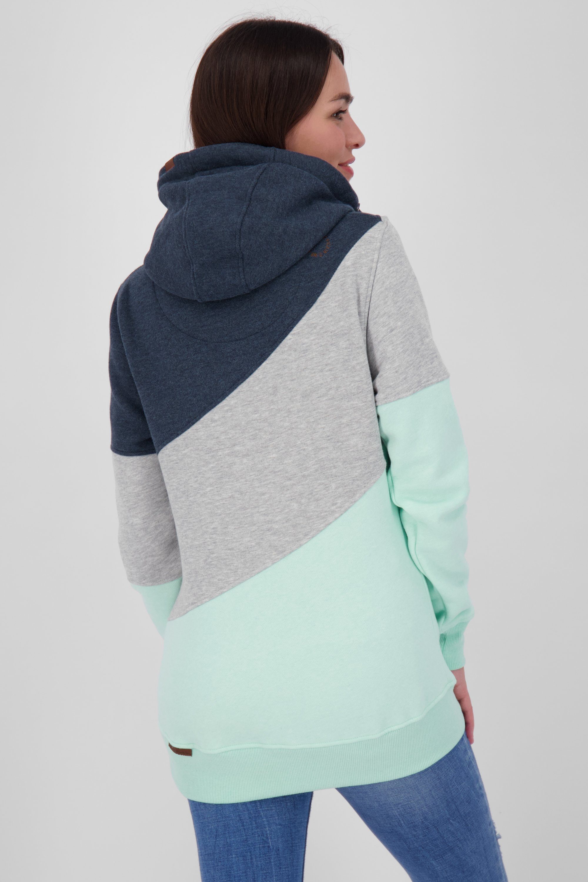Kapuzensweatshirt, melange Damen Kapuzensweatshirt mint & Sweatshirt Sweat Kickin A StacyAK Alife
