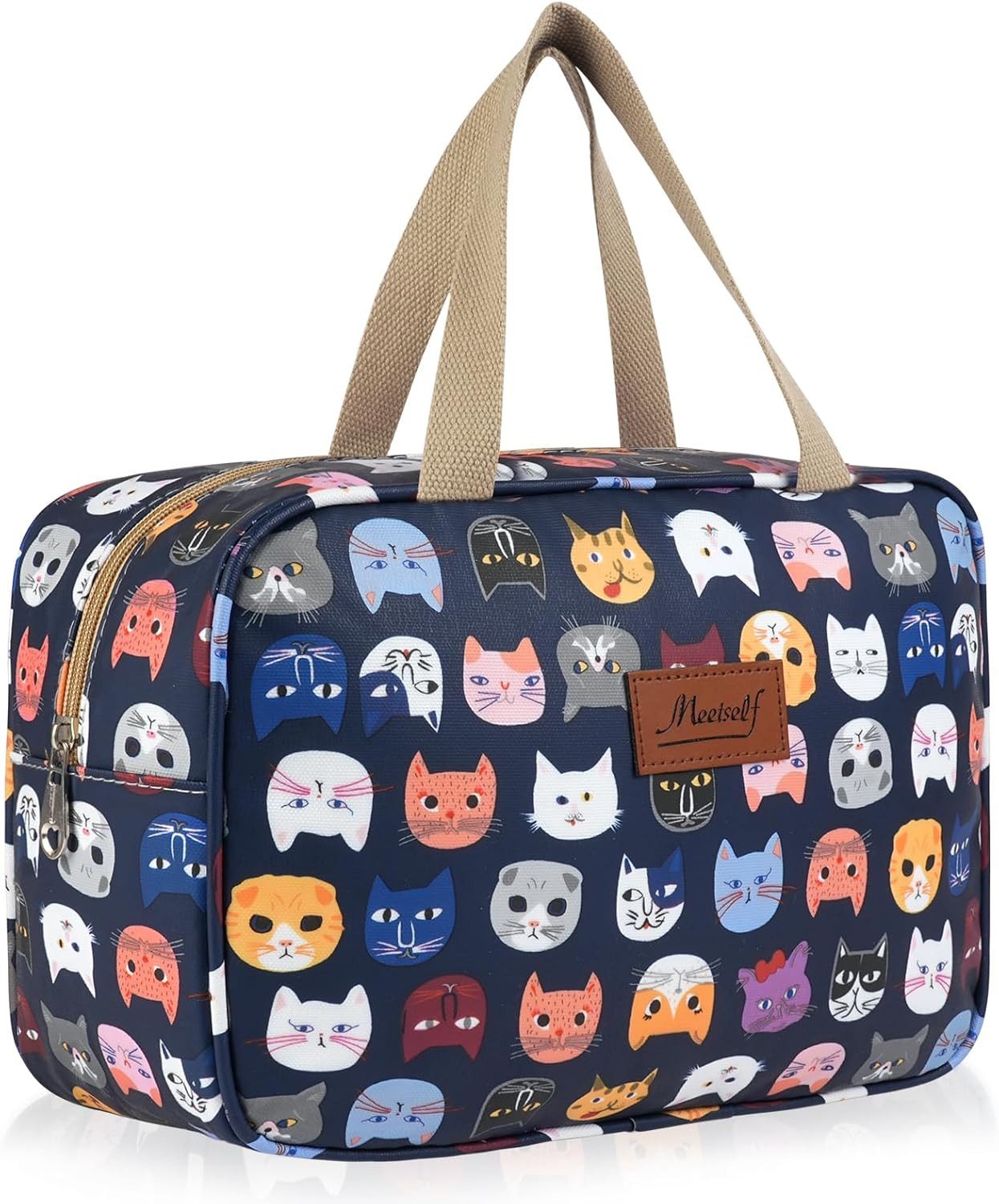 Coonoor Kulturbeutel Volle Größe Reise Kosmetiktasche Make-up Taschen Organizer, Groß Waschtasche Make up Tasche mit Griff für Zubehör