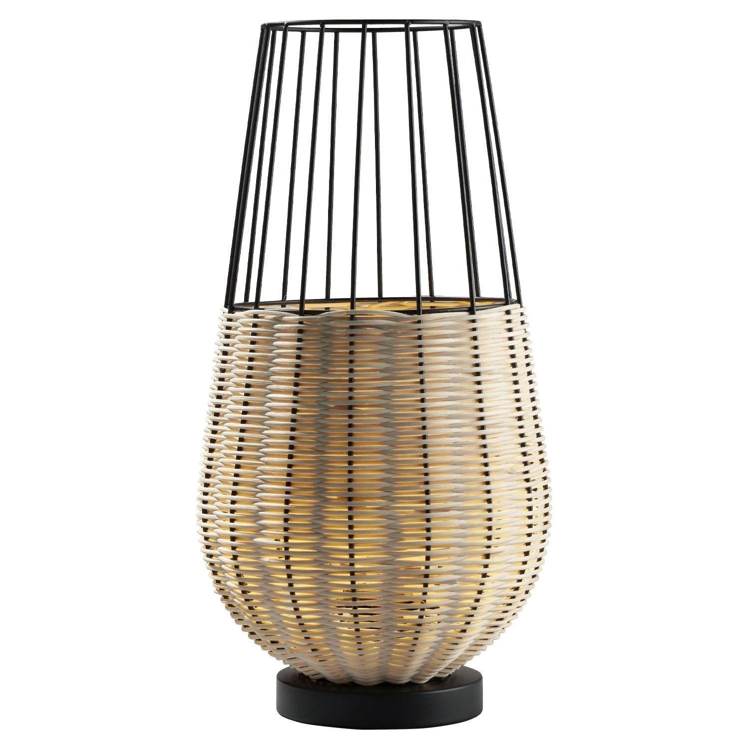 SANSIBAR LIVING Tischleuchte HEIDE, H 50,5 cm, Braun, Schwarz, Metall, ohne Leuchtmittel