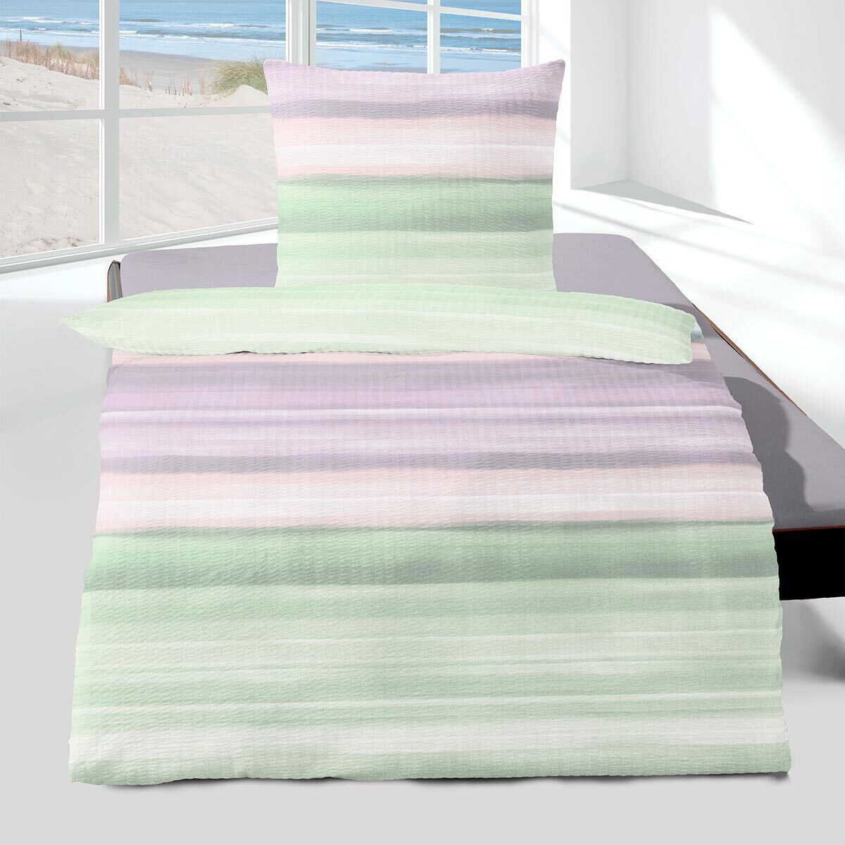 TRAUMSCHLAF Bettwäsche Tuusula, Seersucker, 2 teilig, bügelfreie Seersucker günstig online kaufen