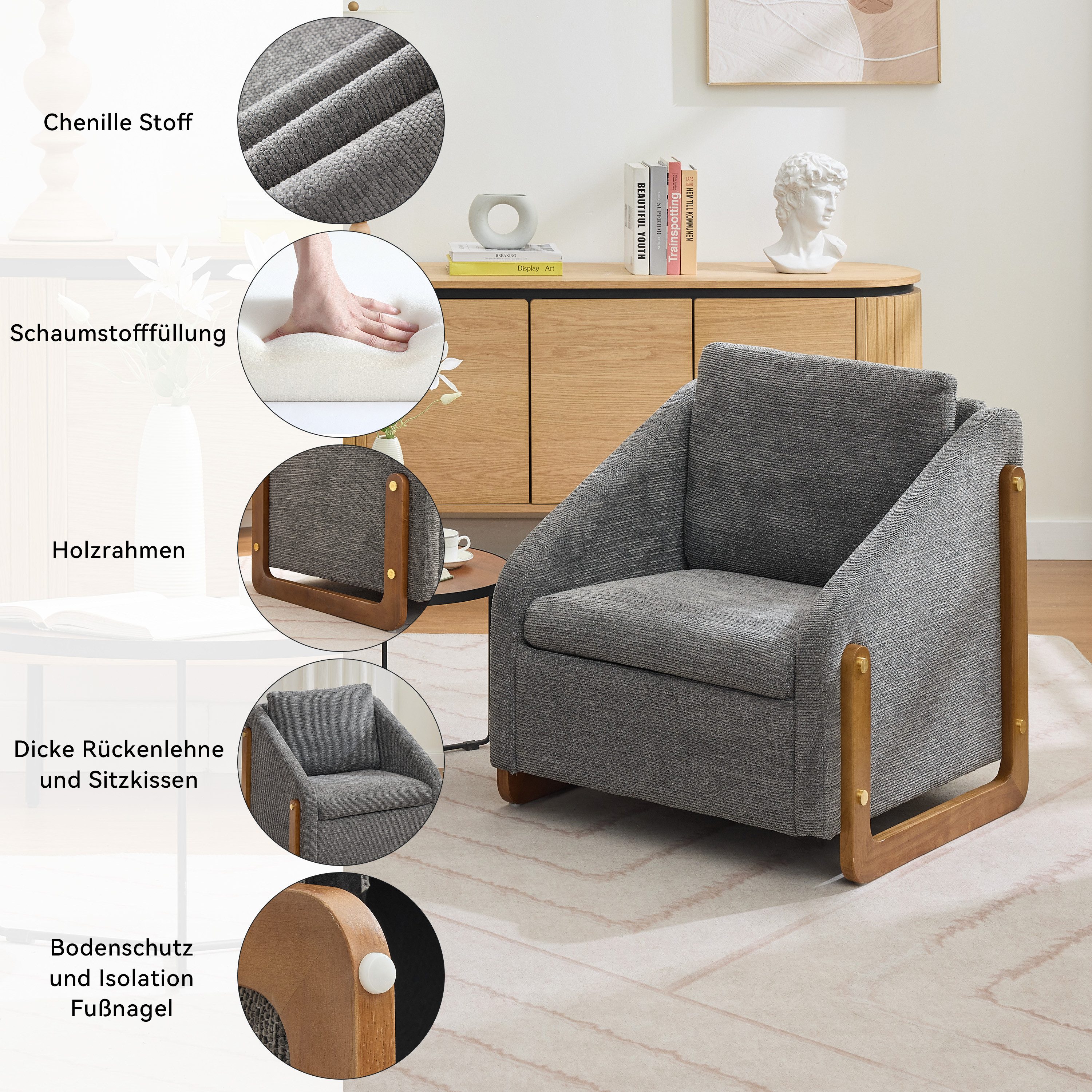 i@home Loungesessel Sessel, Akzentstuhl für Wohnzimmer, günstig online kaufen