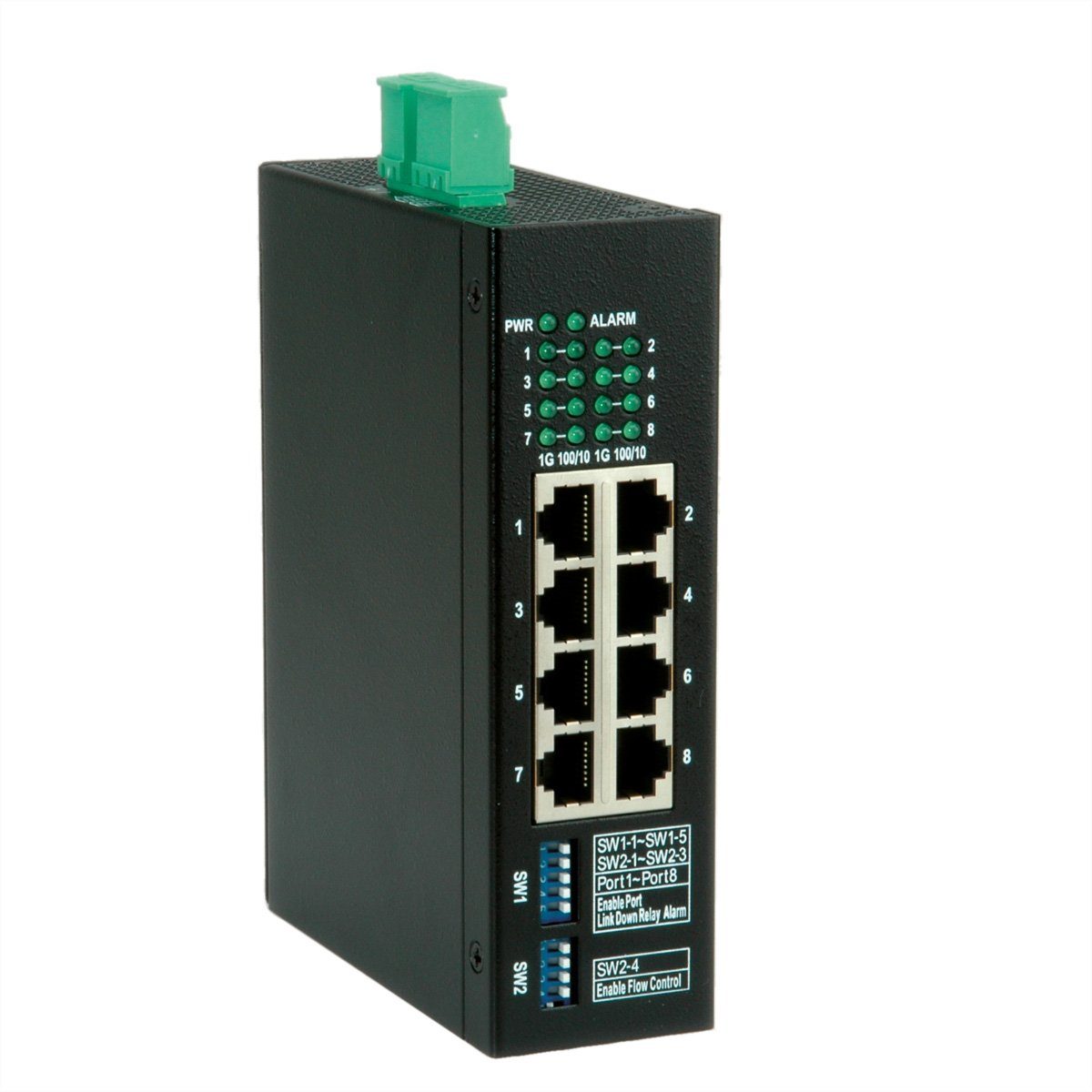 Industrie Gigabit Switch, 8x RJ-45 Netzwerk-Switch