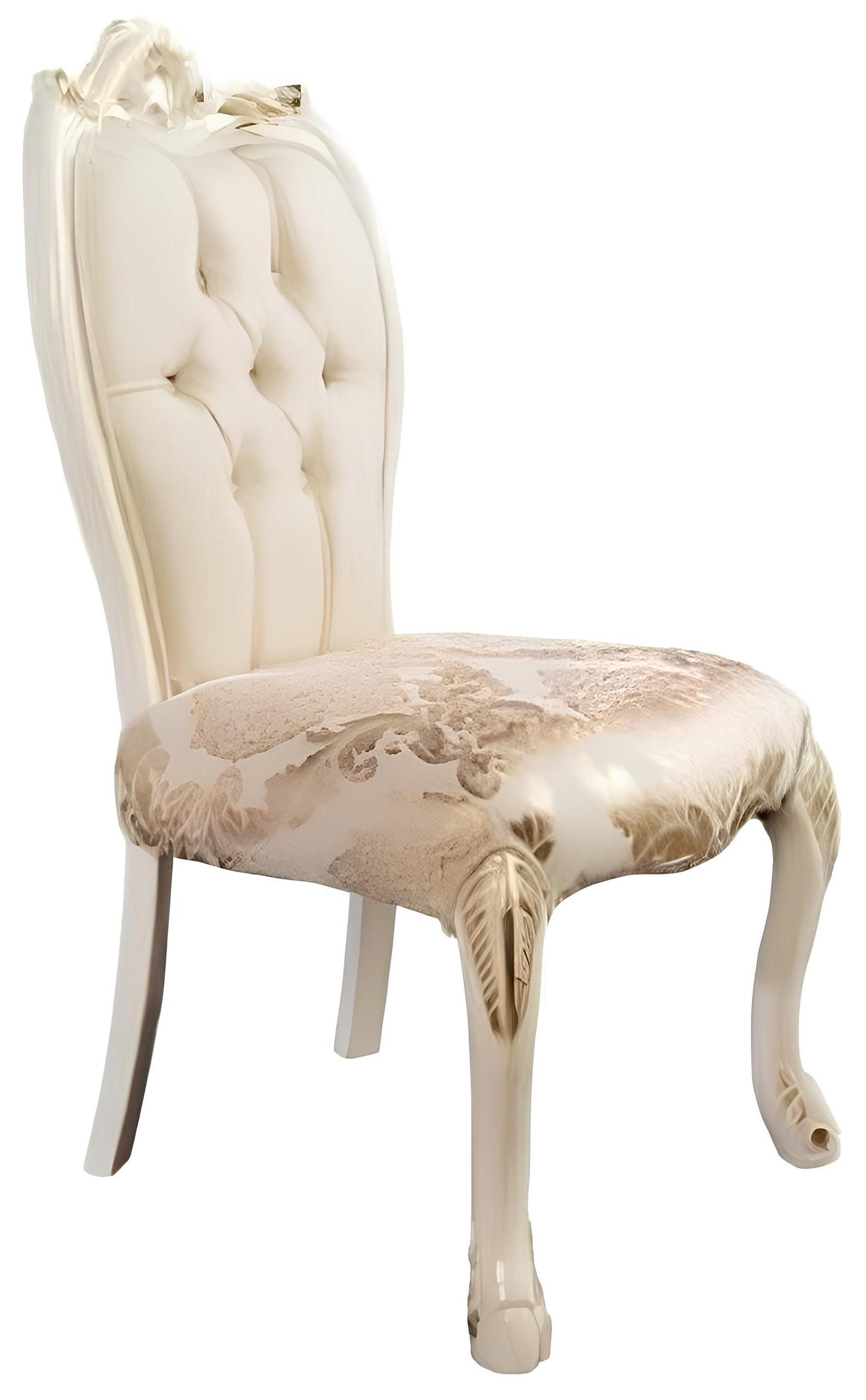 Xlmoebel Polsterstuhl Holzstuhl mit luxuriösem Stoffbezug und bequemer Polsterung, Hergestellt in Europa