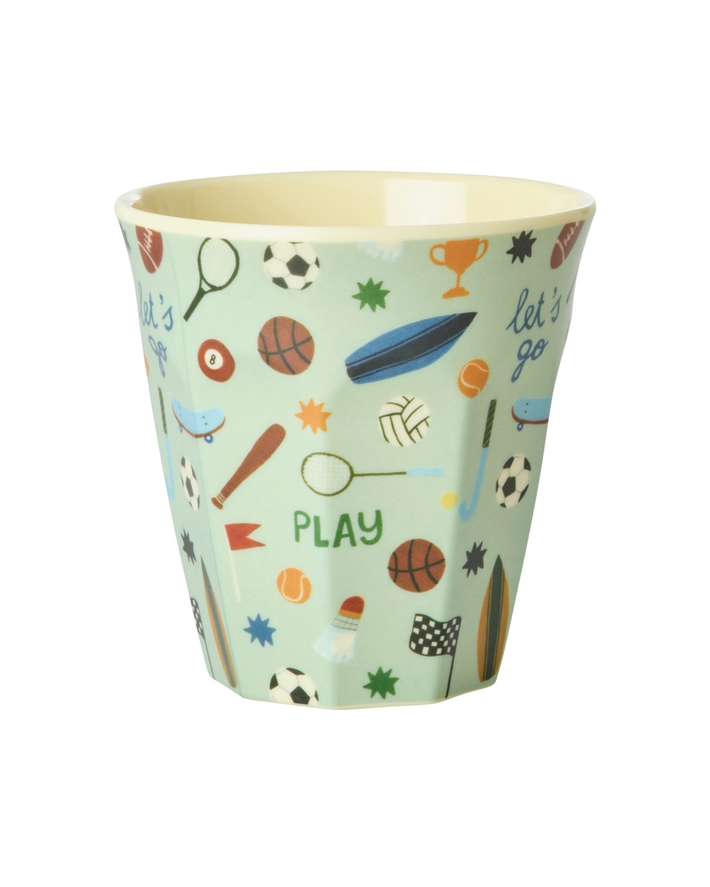 rice Kinderbecher Rice Melamin Кружки - Soft Green Sports Print 250ml, Melamin