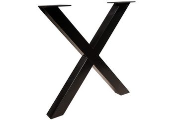 SAM® Essgruppe Sophie_Akazie, 7tlg., mit echter Baumkante, X-Gestell aus Metall und 6 Stühlen